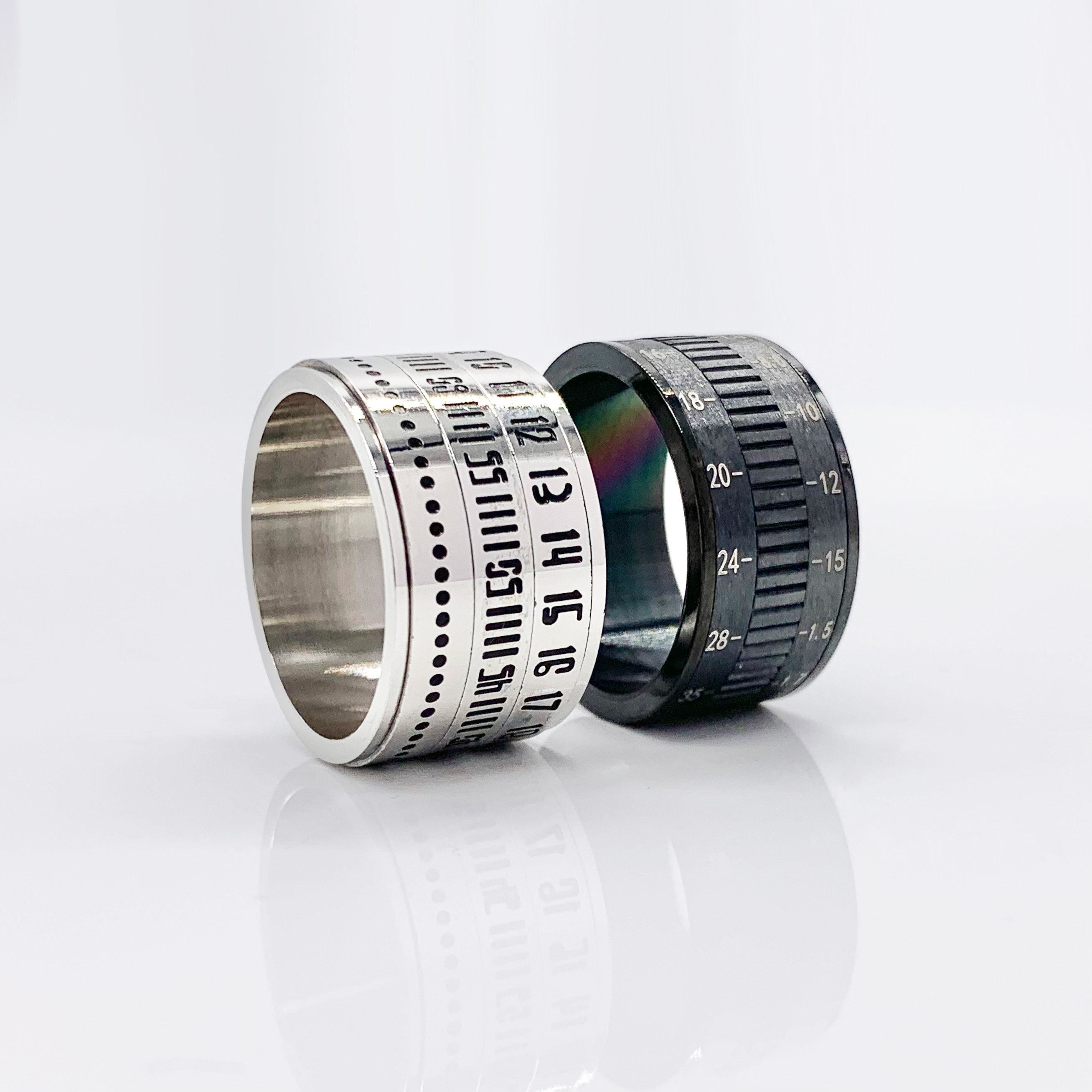 Lens Rotating Spinner Fidget Ring