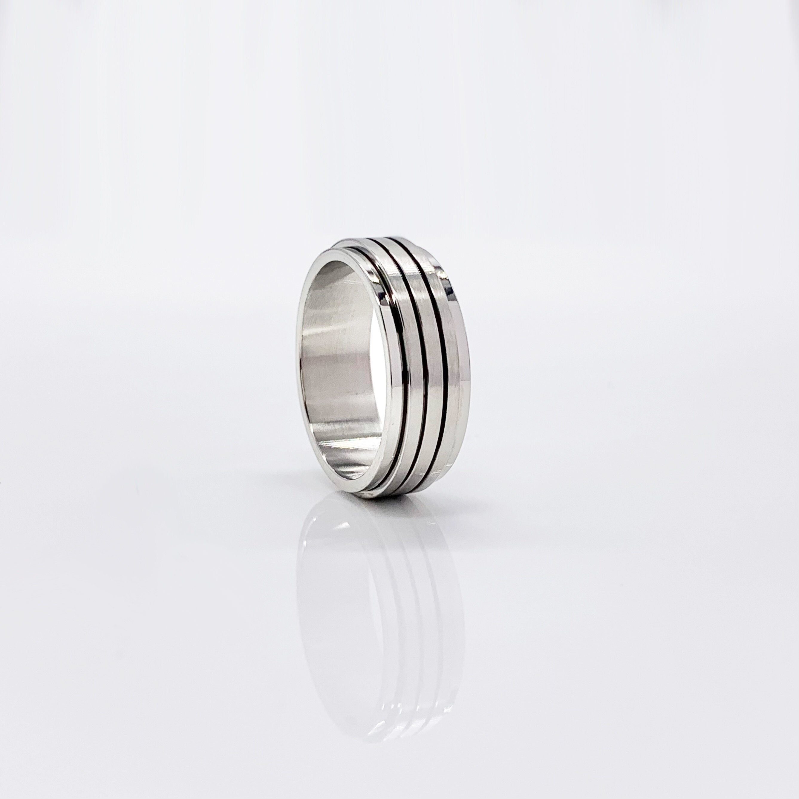 Plain Silver Spinner Fidget Ring 