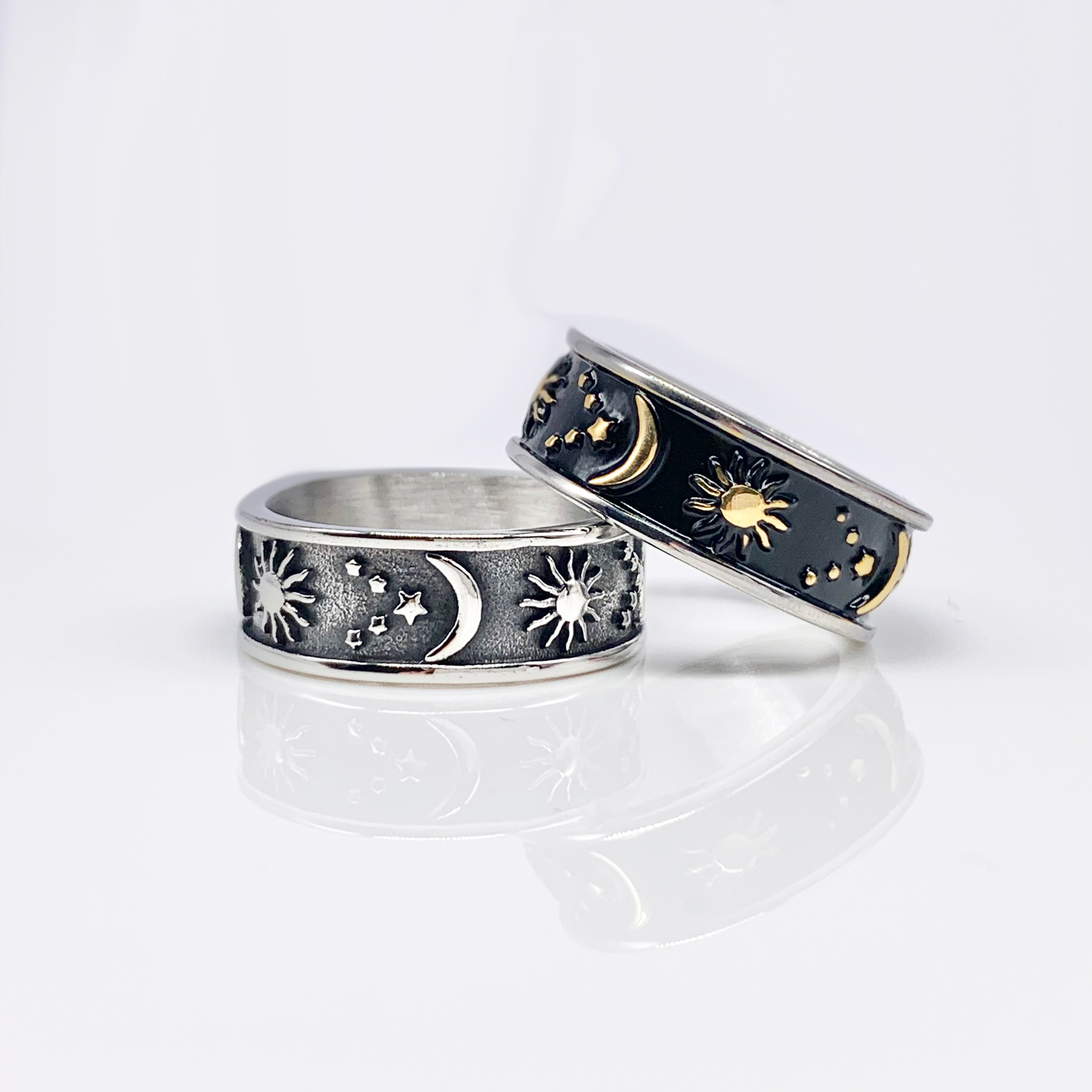 Sky Lovers Couple Stainless Steel Ring