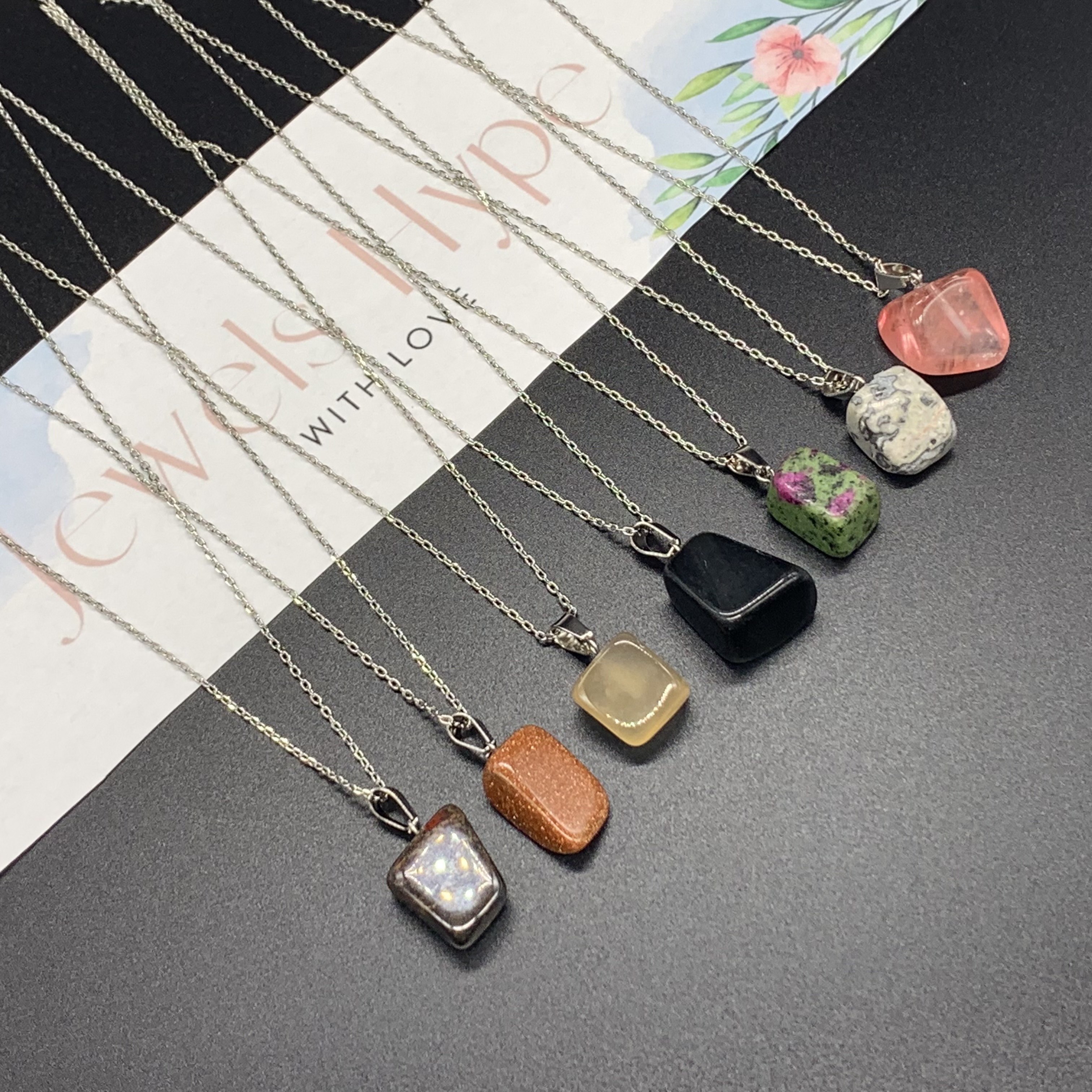 Natural Crystal Gemstone Necklace