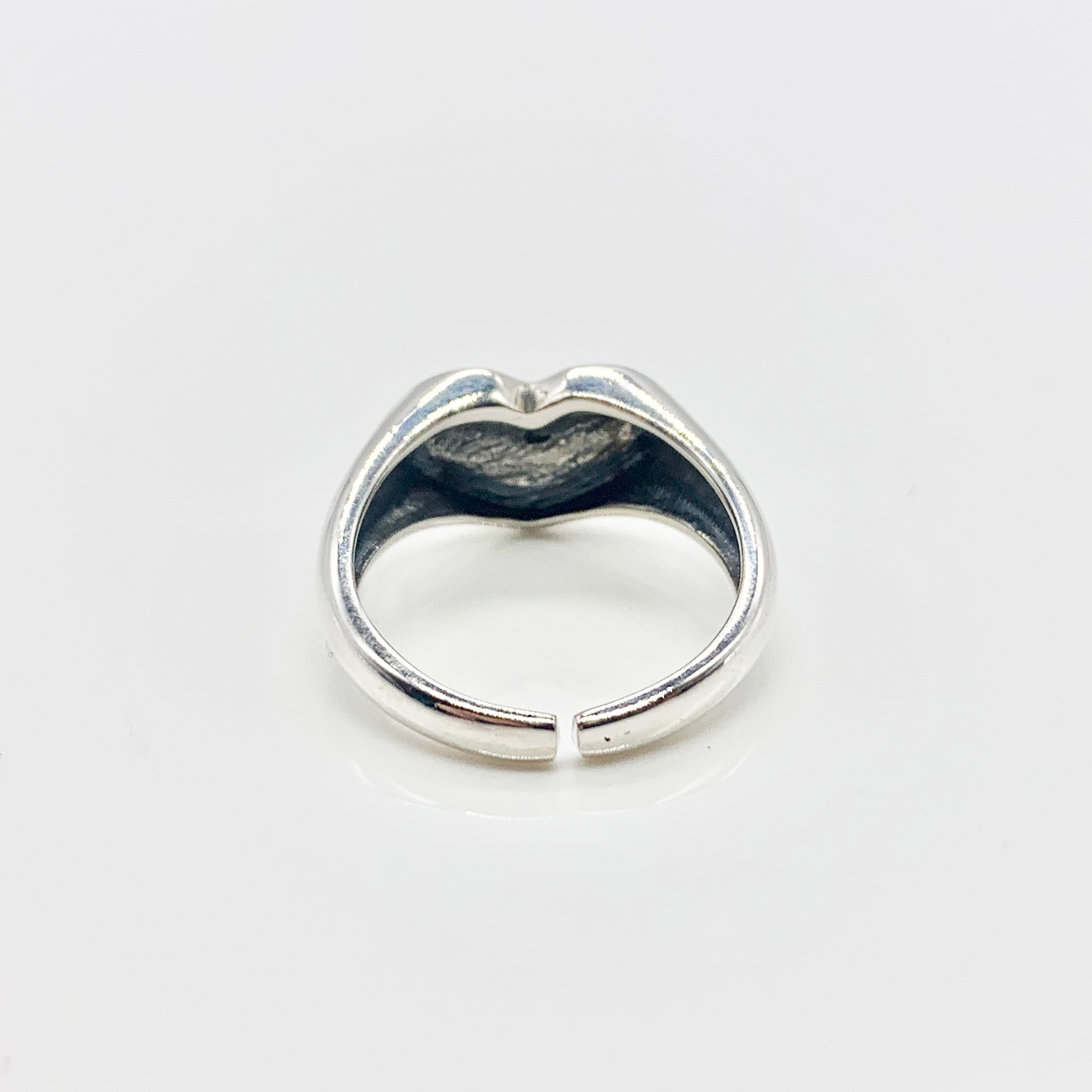 Broken Heart Adjustable Ring -Premium Real Silver S925