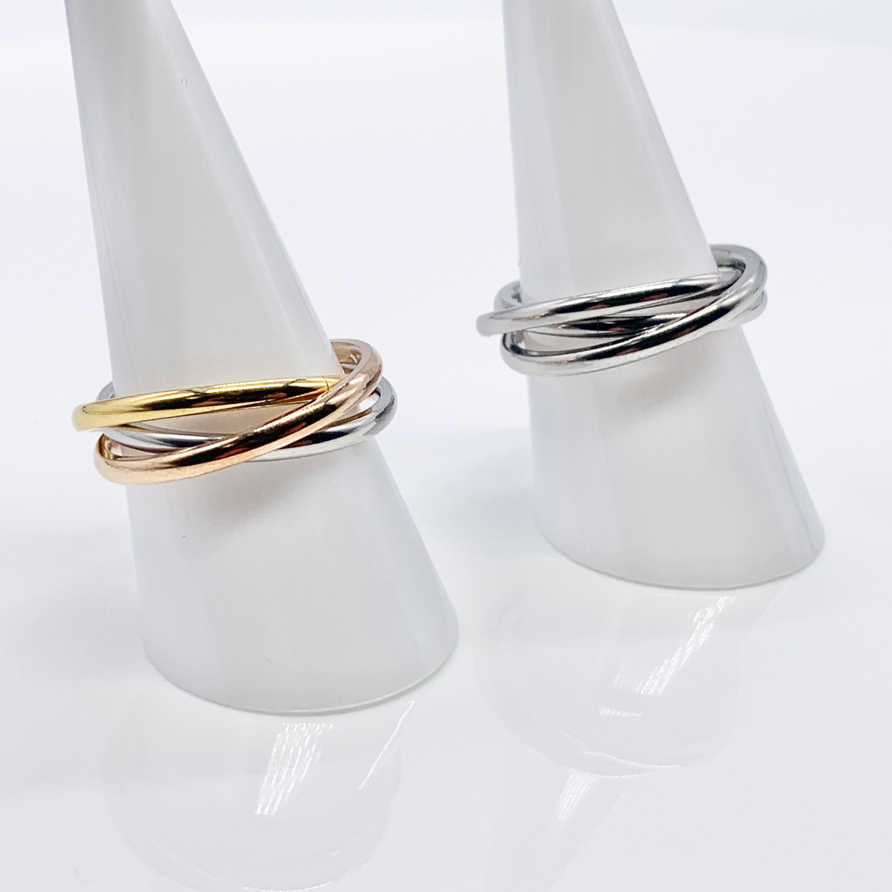 Unique Mix silver-Gold-Rose Gold / Silver Fidget Spinner Ring