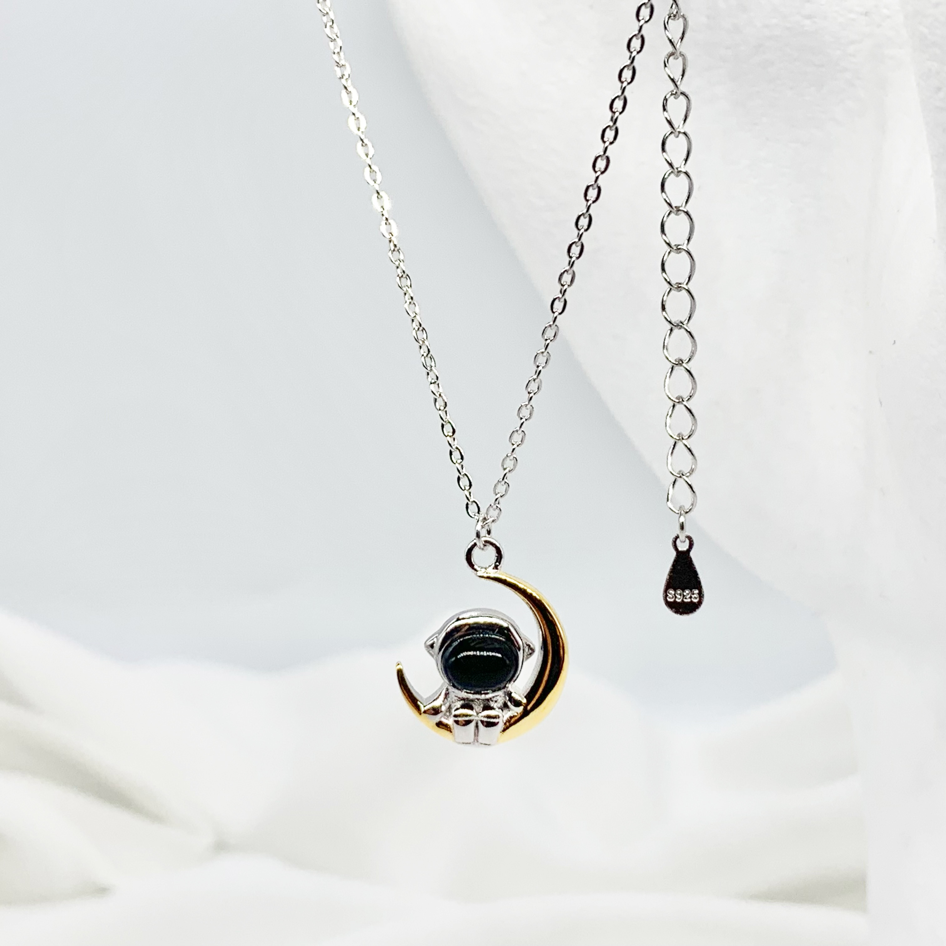 Astronaut-Nasa-Space Necklace-Premium Real Silver S925