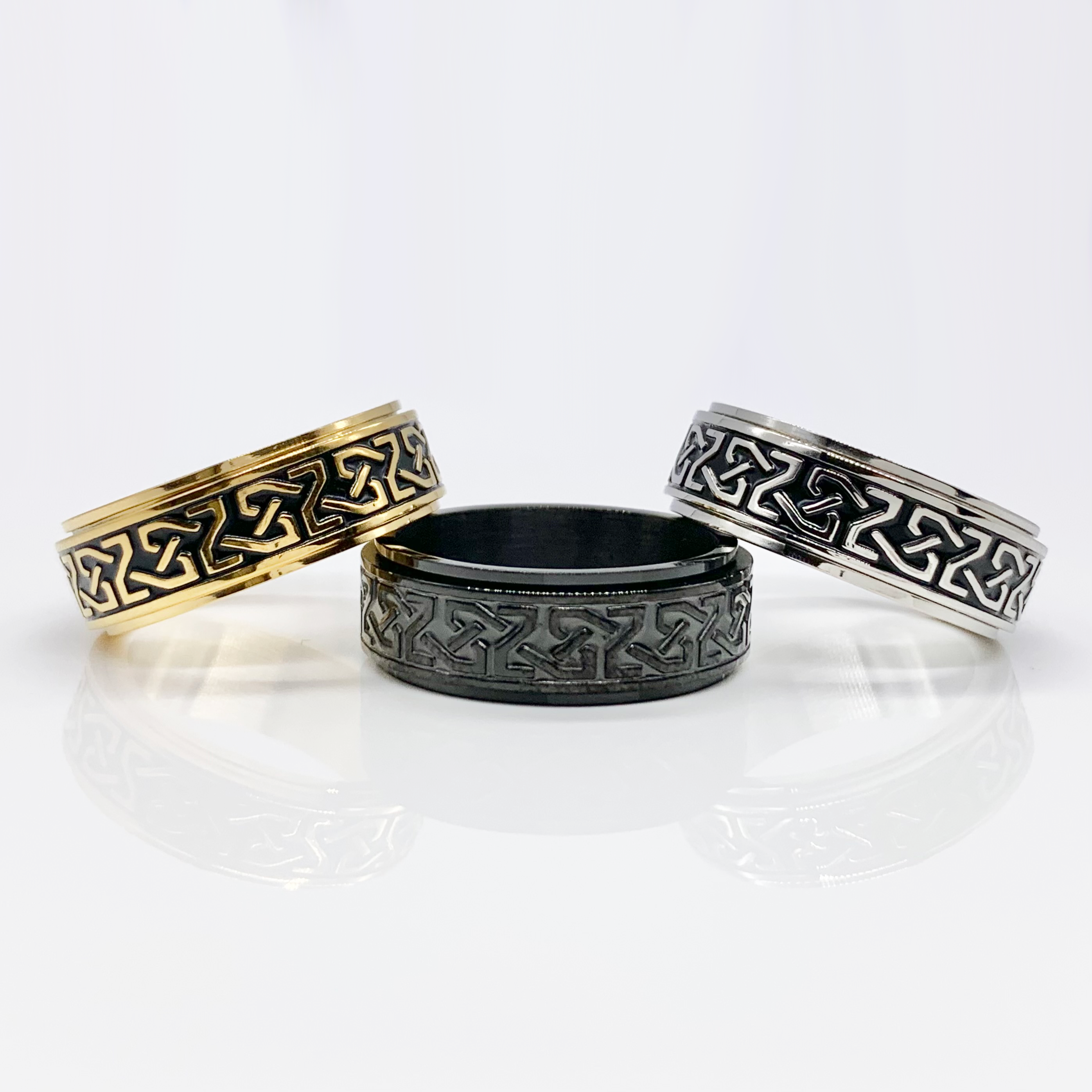 Unique Art design Fidget Spinner Ring - High Quality Stainless Steel