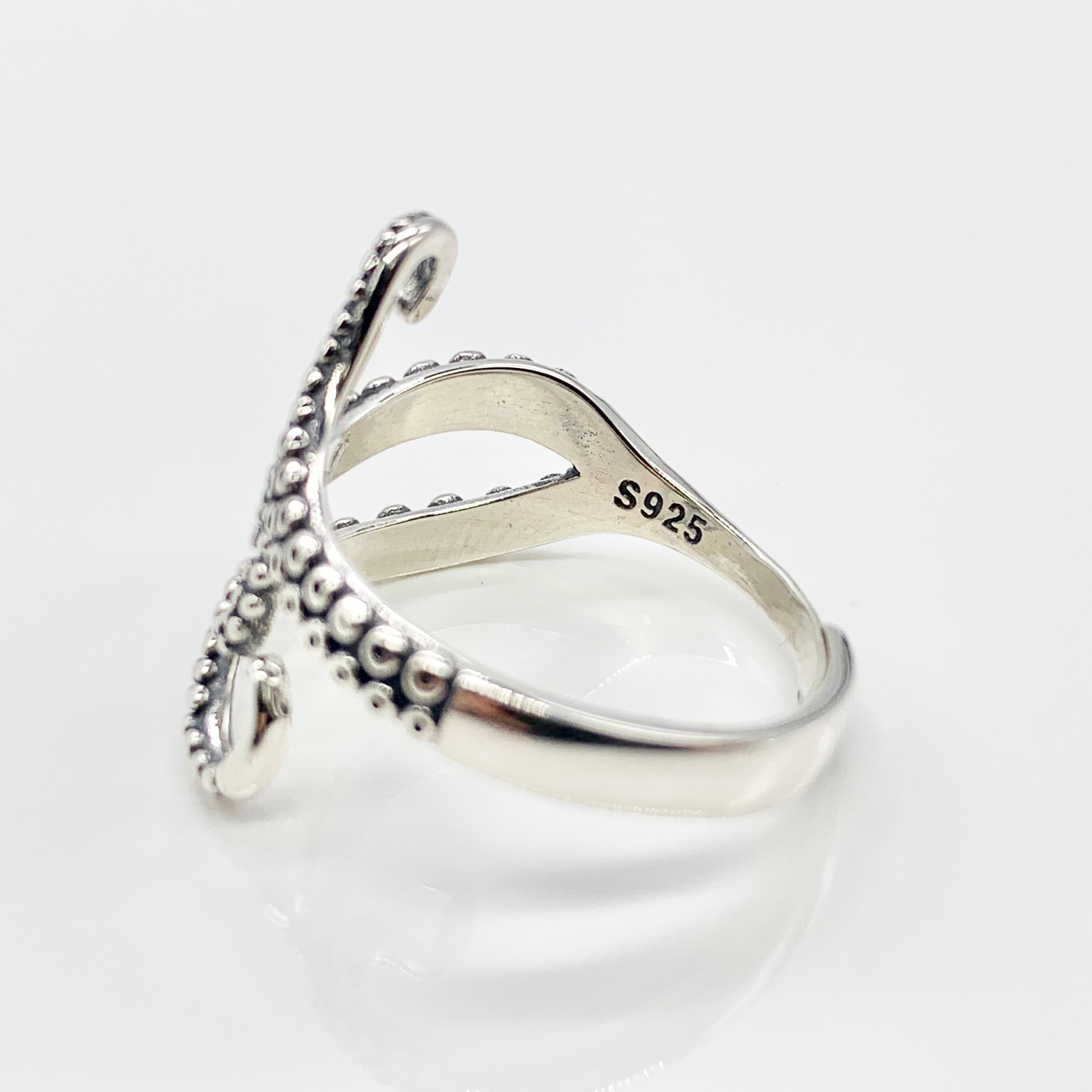 Vintage Japanese Octopus Tentacle Adjustable Ring-Premium Real Sterling Silver S925