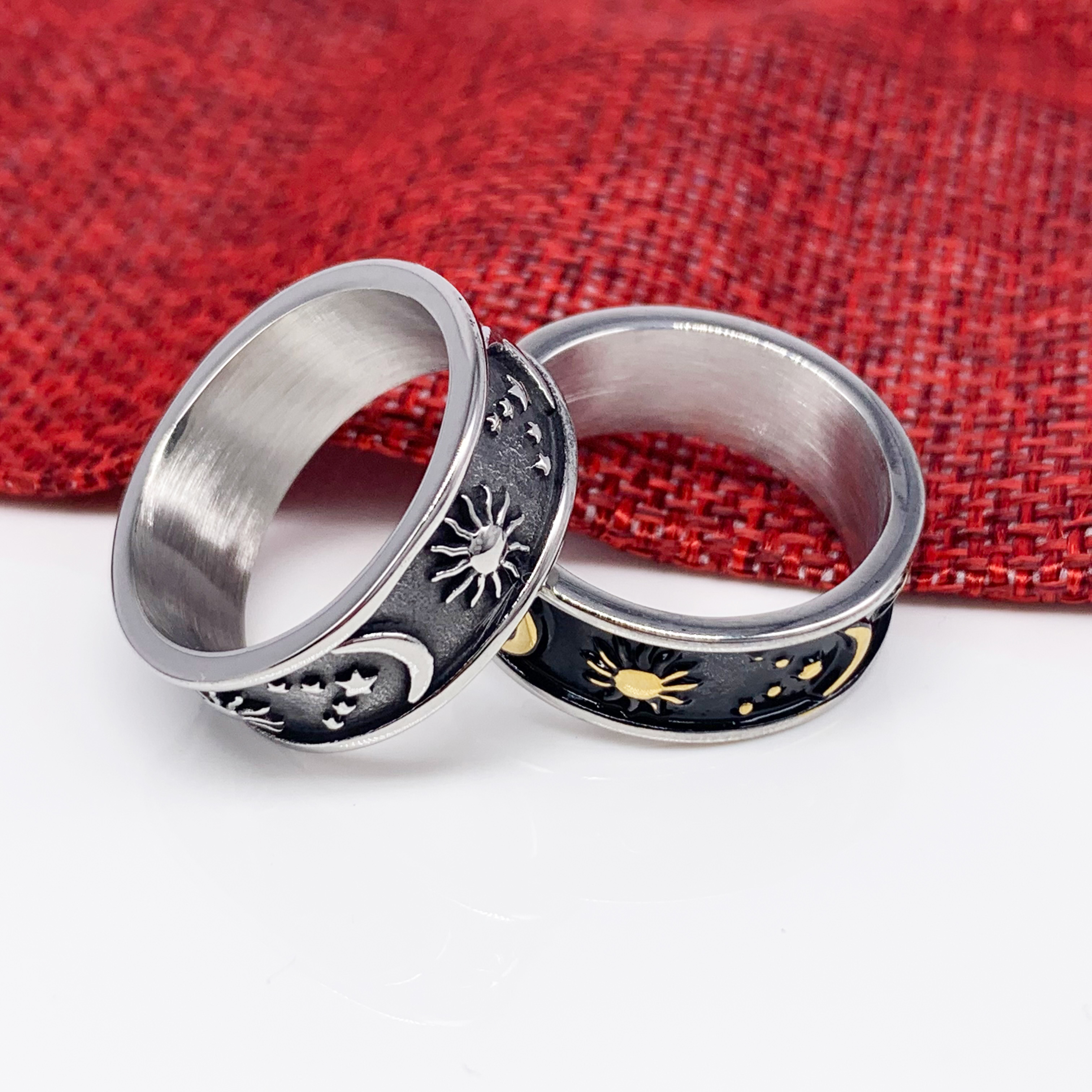 Sky Lovers Couple Stainless Steel Ring