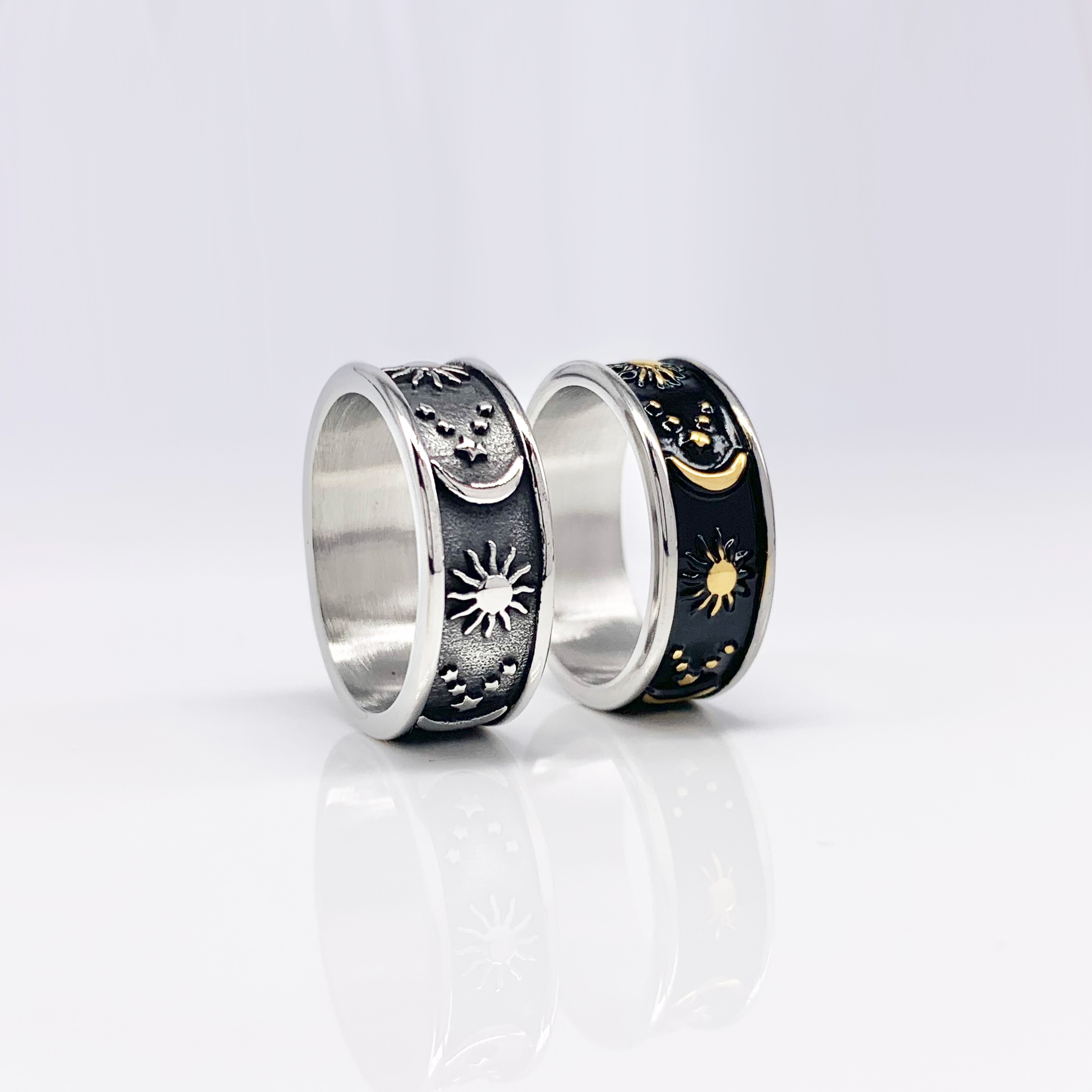 Sky Lovers Couple Stainless Steel Ring