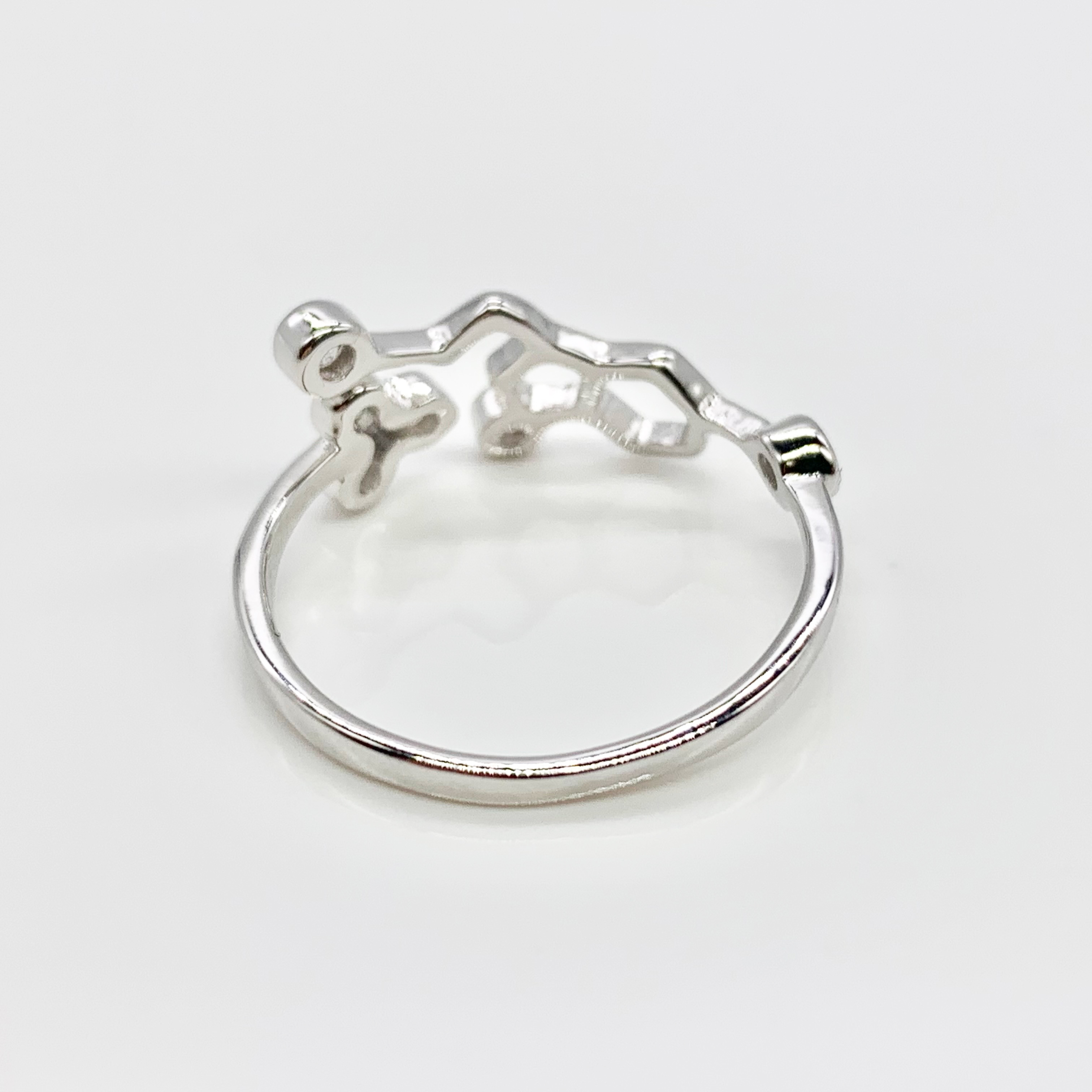 Serotonin Molecule-Happy hormone-Ring S925 Real Sterling Silver For Science lovers 