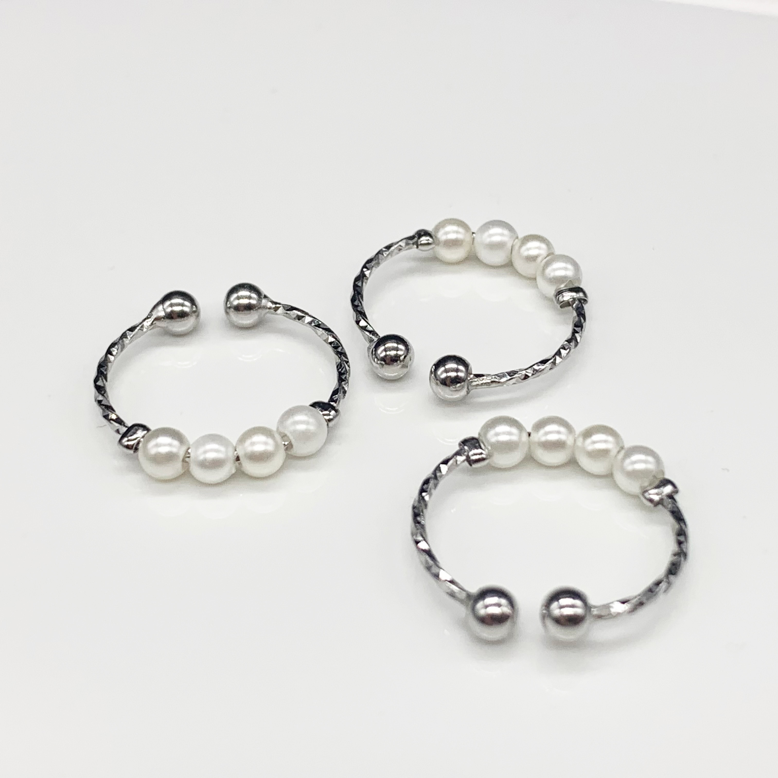 Dainty Pearls Spinner Fidget Ring