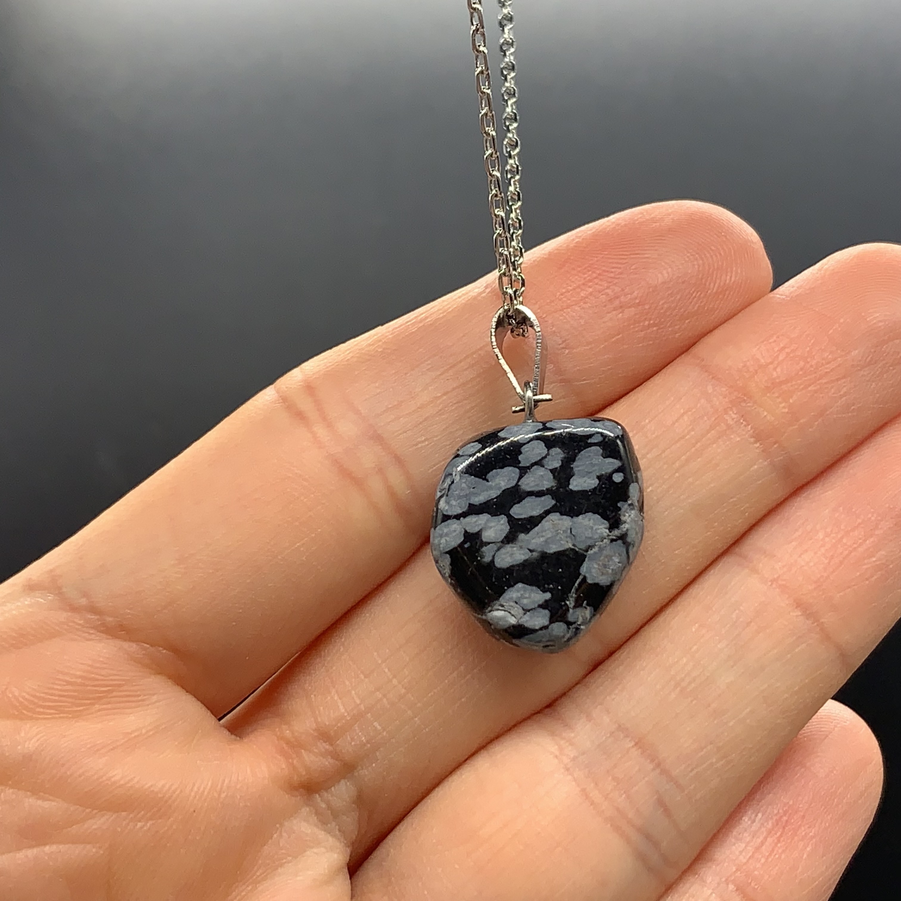 Natural Snowflake Obsidian | Red Jasper | Clear Quartz | Blue Howlite | Amethyst Handmade Necklace