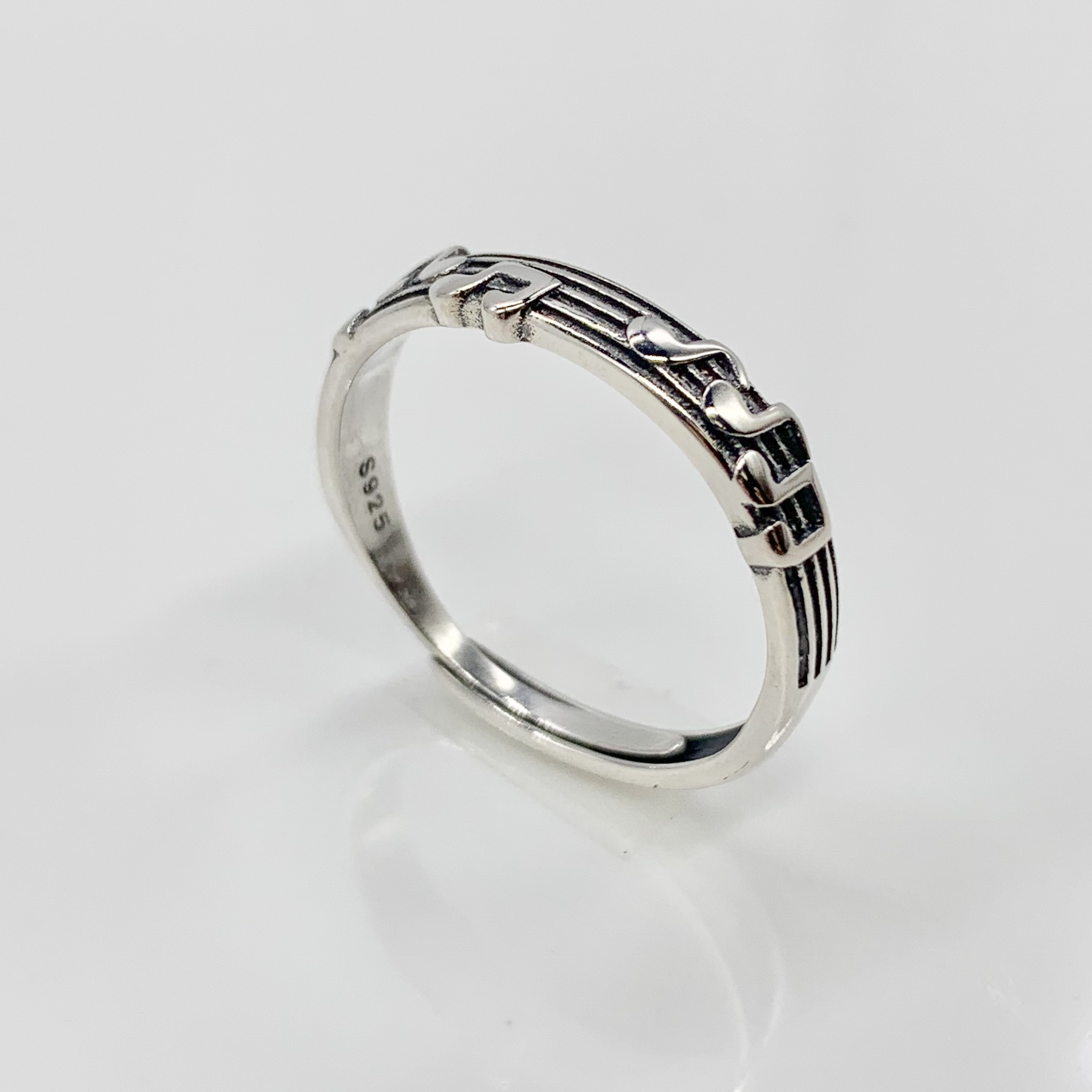 Music Note Adjustable Ring-Premium Real S925 Sterling Silver For music lovers and musicians