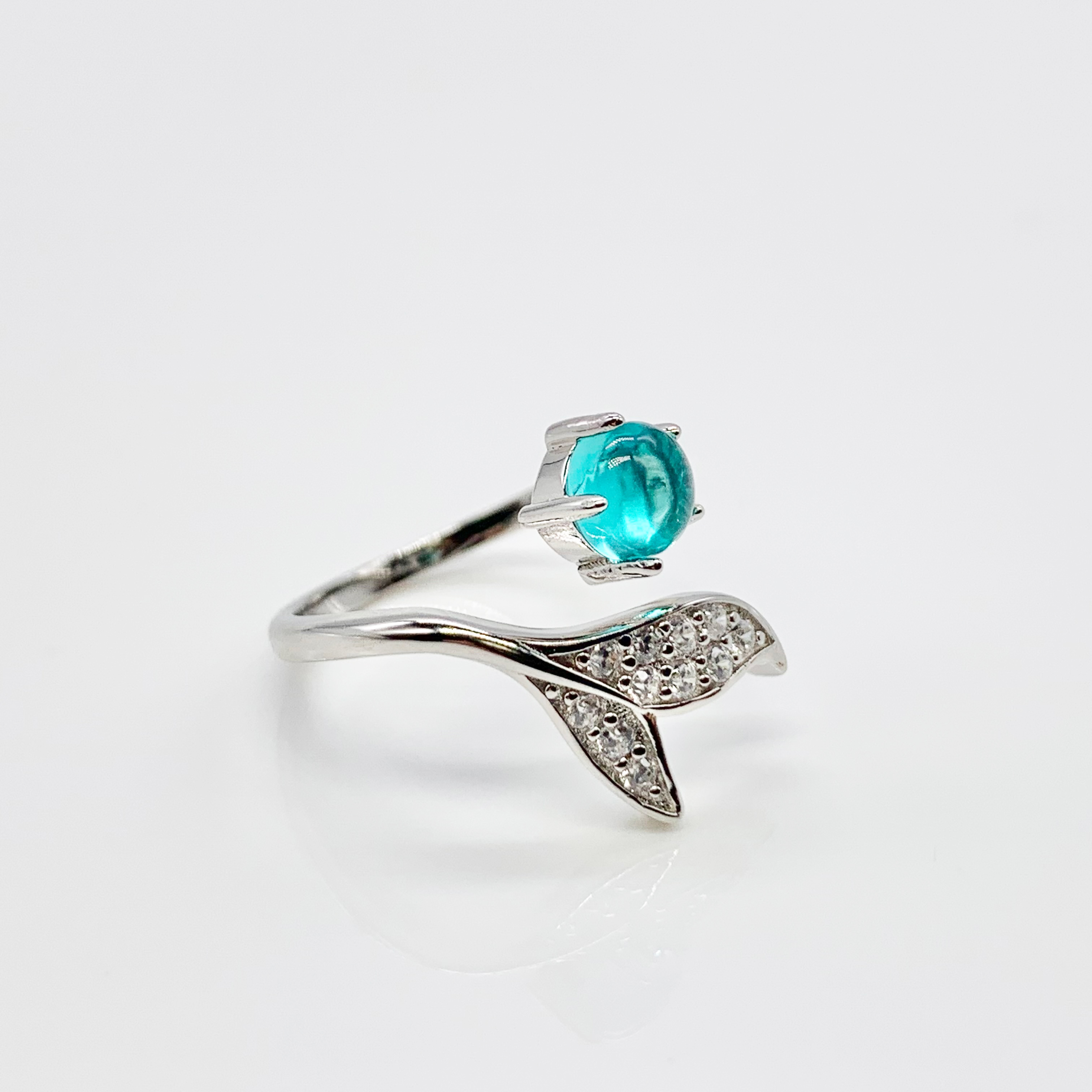 Mermaid Adjustable Ocean Ring- Premium Real S925 Sterling Silver