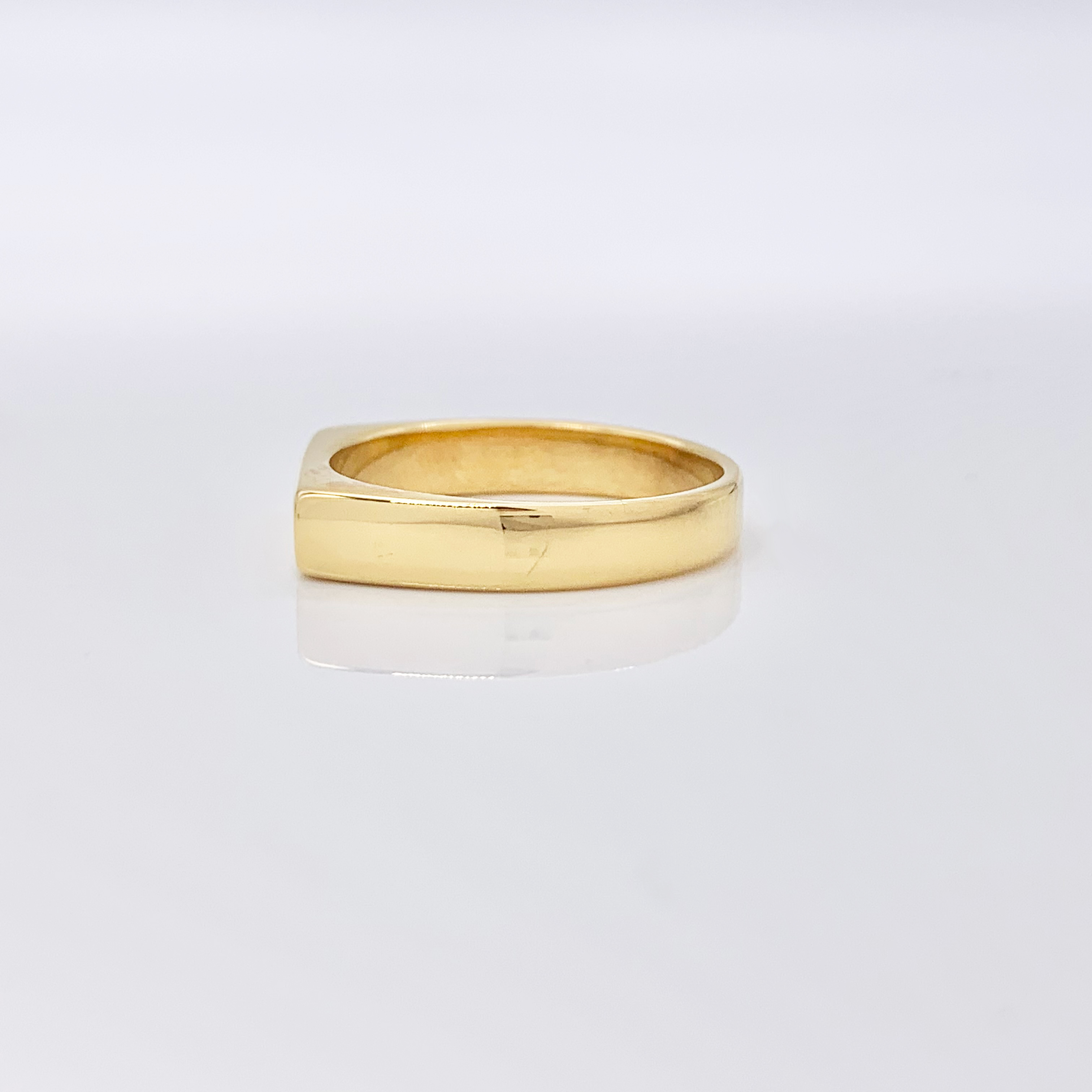 Rectangle Stainless Steel Gold/Silver Signet Pinky Ring