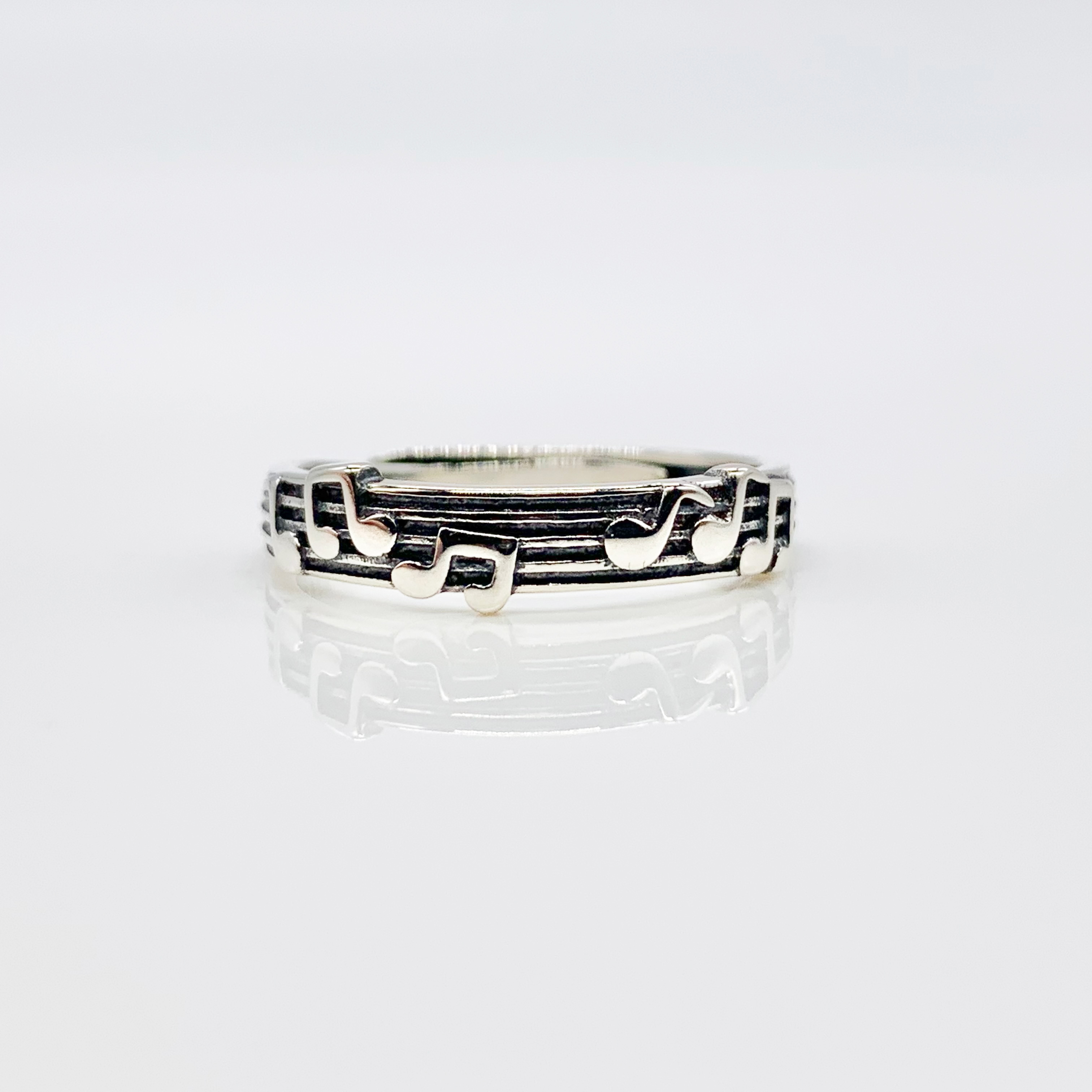 Music Note Adjustable Ring-Premium Real S925 Sterling Silver For music lovers and musicians