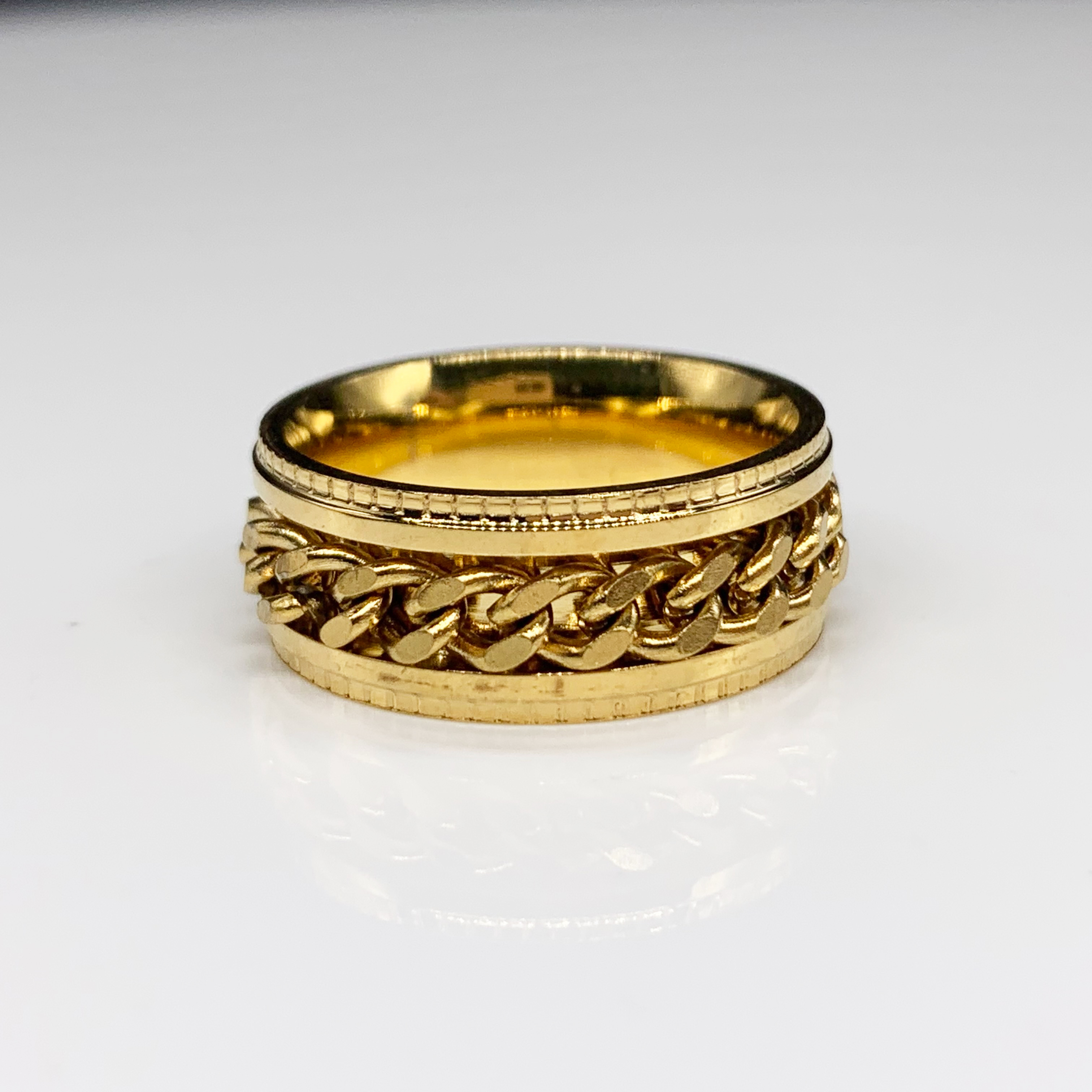 Cuban Link chain Spinner Fidget Ring - High Quality Stainless Steel