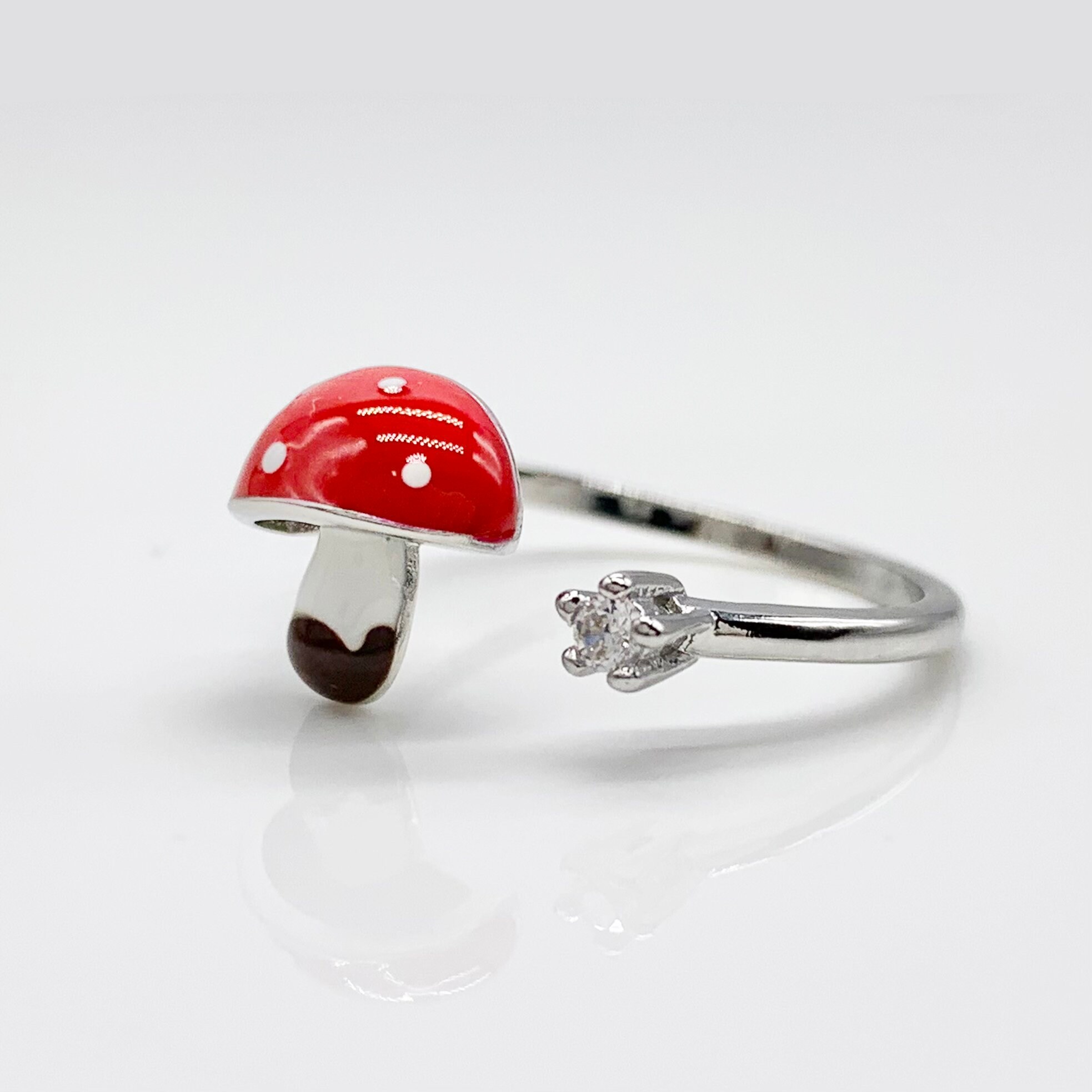 Adjustable Mushroom-Premium Real S925 Sterling Silver Ring