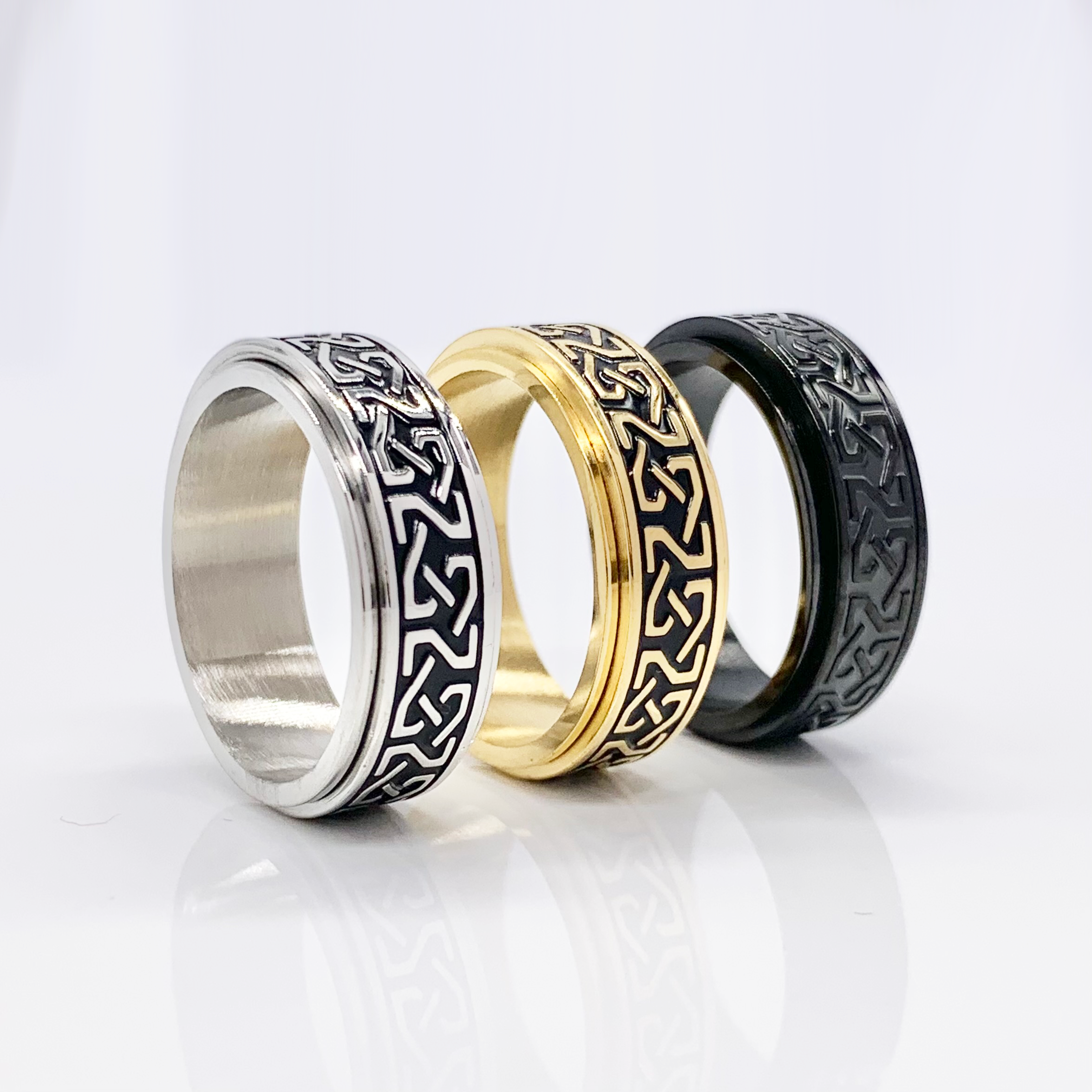 Unique Art design Fidget Spinner Ring - High Quality Stainless Steel 