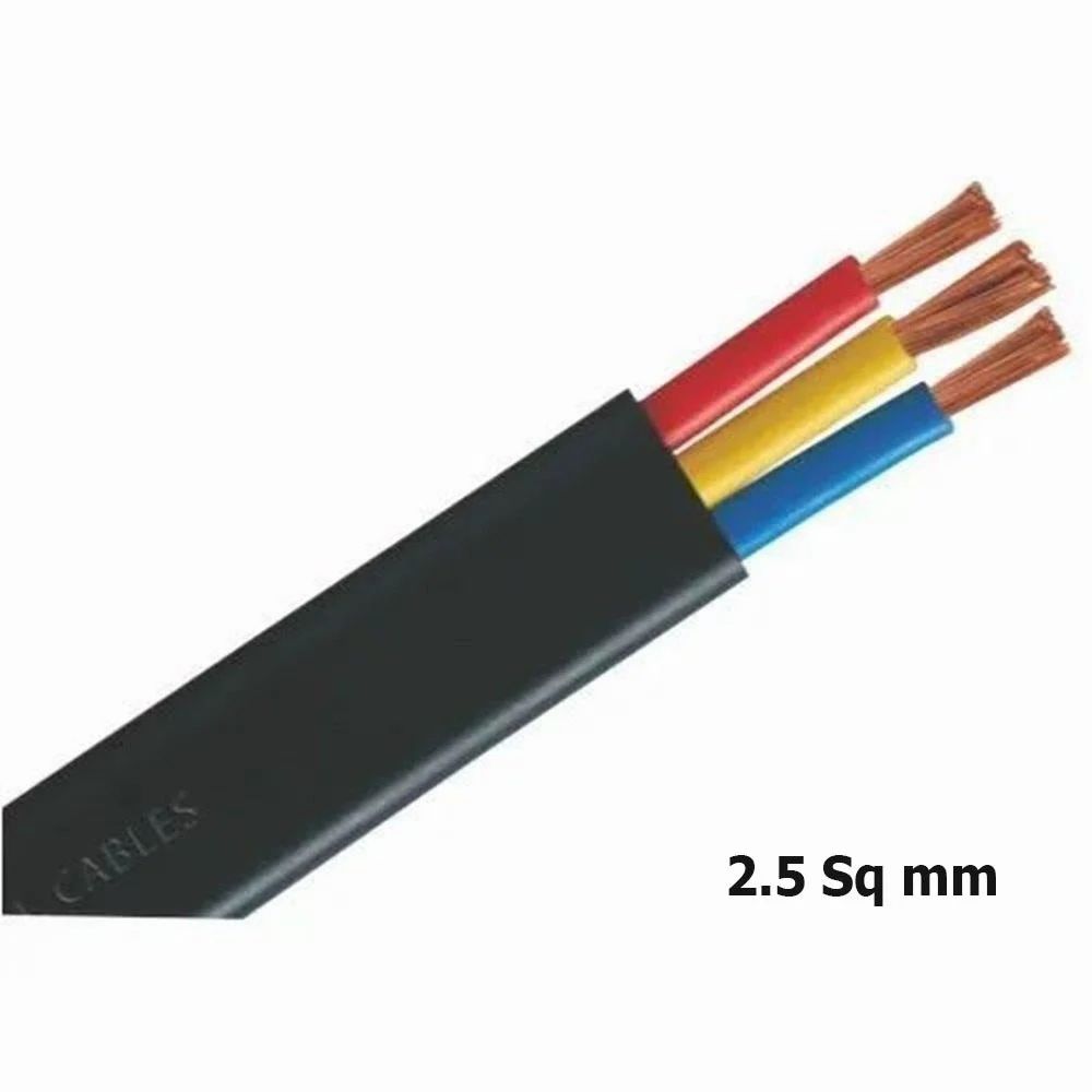 2.5 Sq mm Flat Three core Copper Cable
