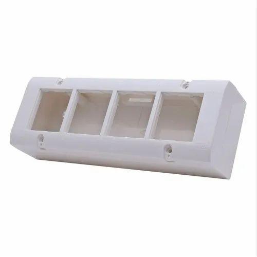 Wall Mount Network Faceplate 4-Port