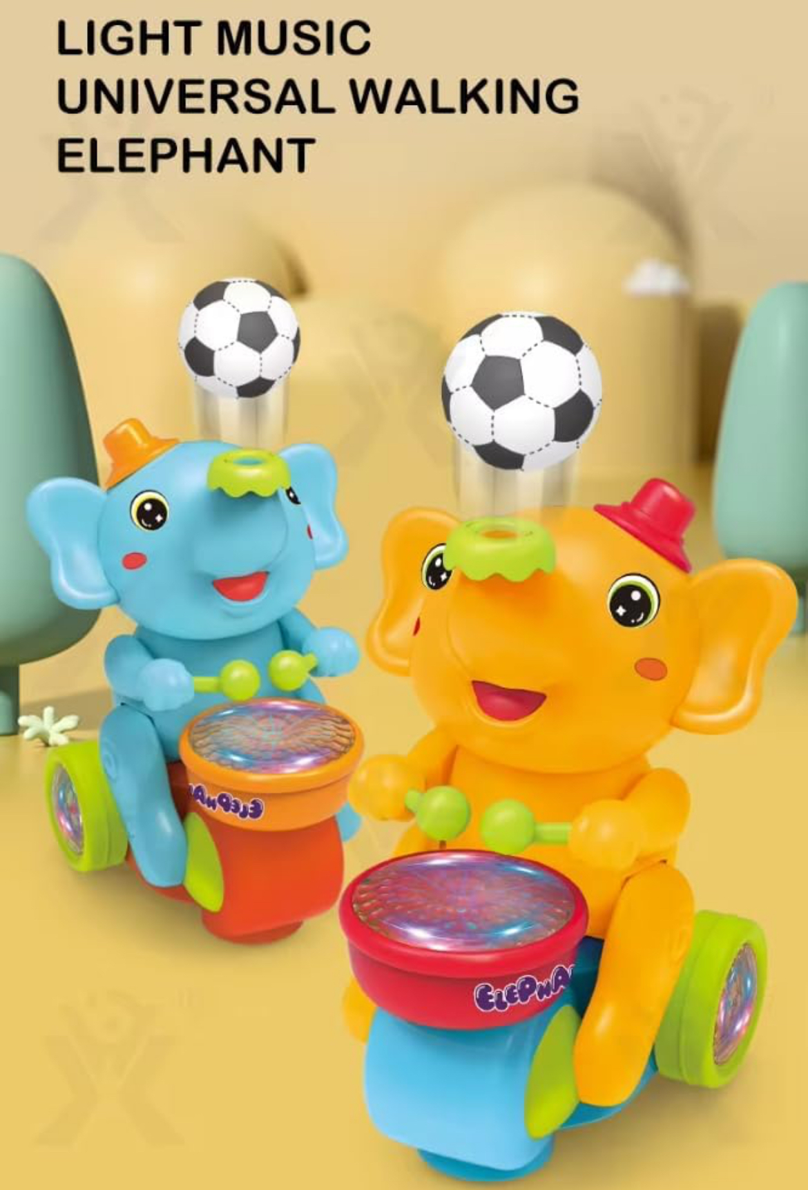 Light Music Universal Walking Elephant