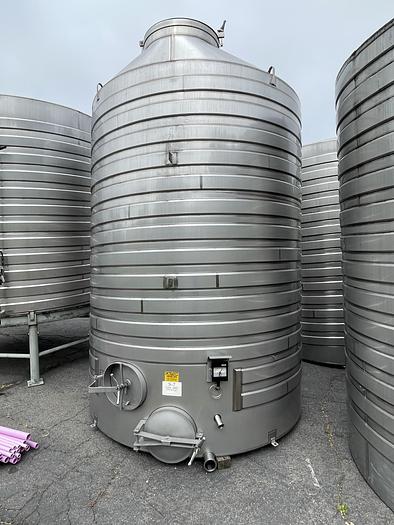 5,483 Gallon Stainless Steel Jacketed Wine Storage Tanks