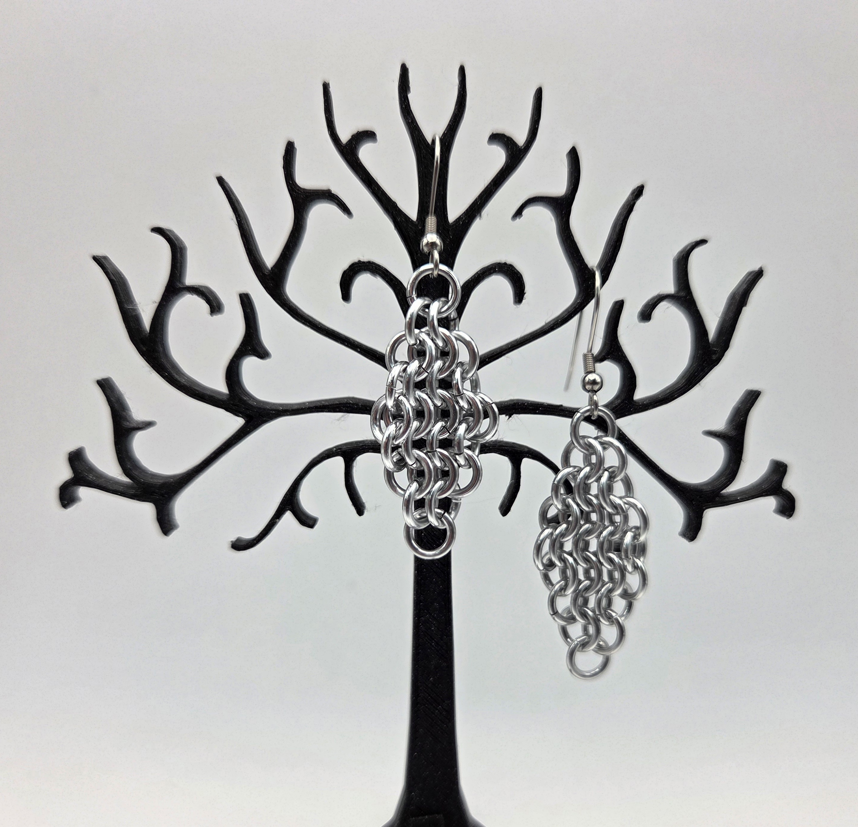 European 4in1 Chainmaille Diamond Earrings