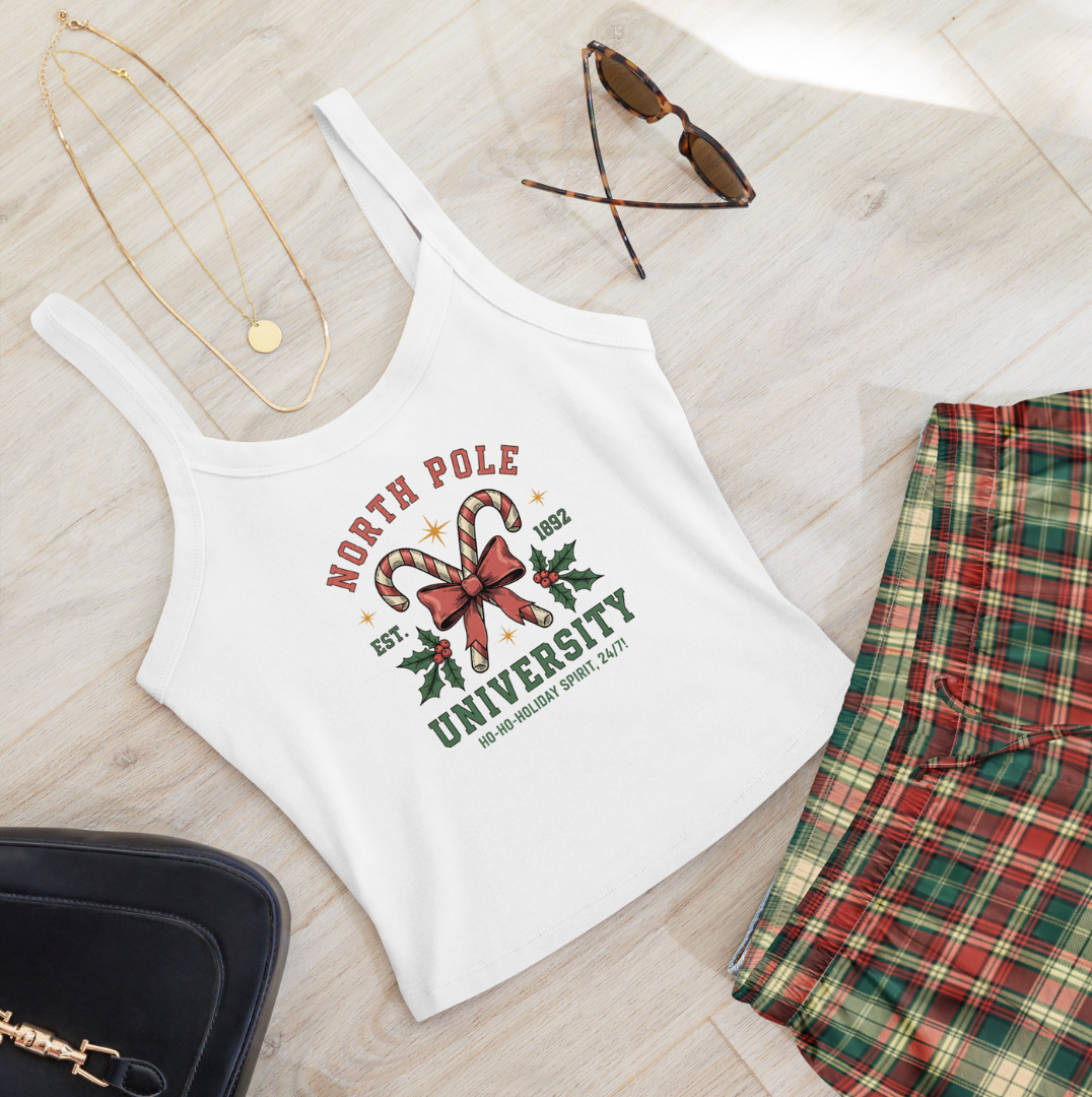 North Pole University - Ladies micro-rib tank top / PJ Top