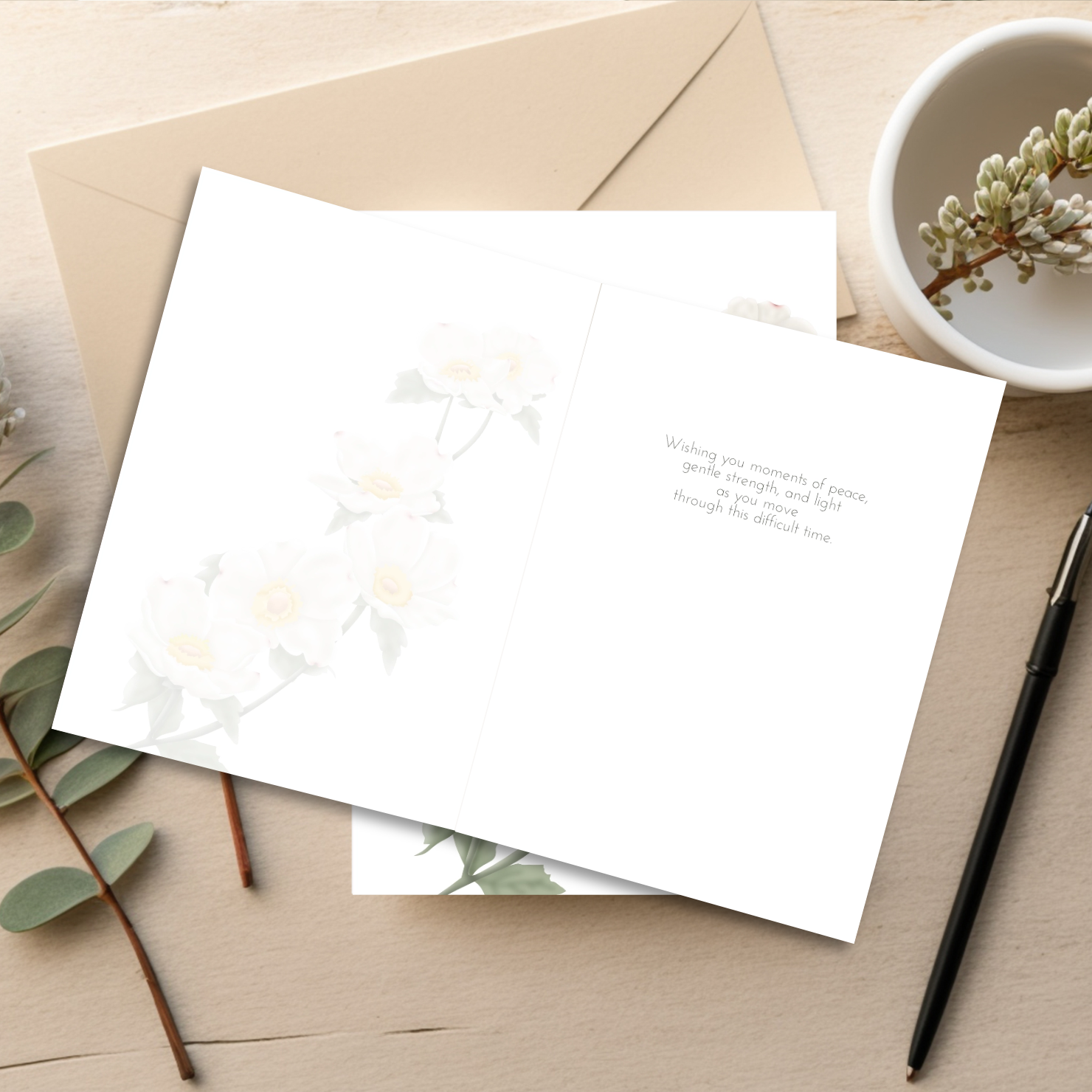 Quiet Dogwood — Botanical Sympathy Card
