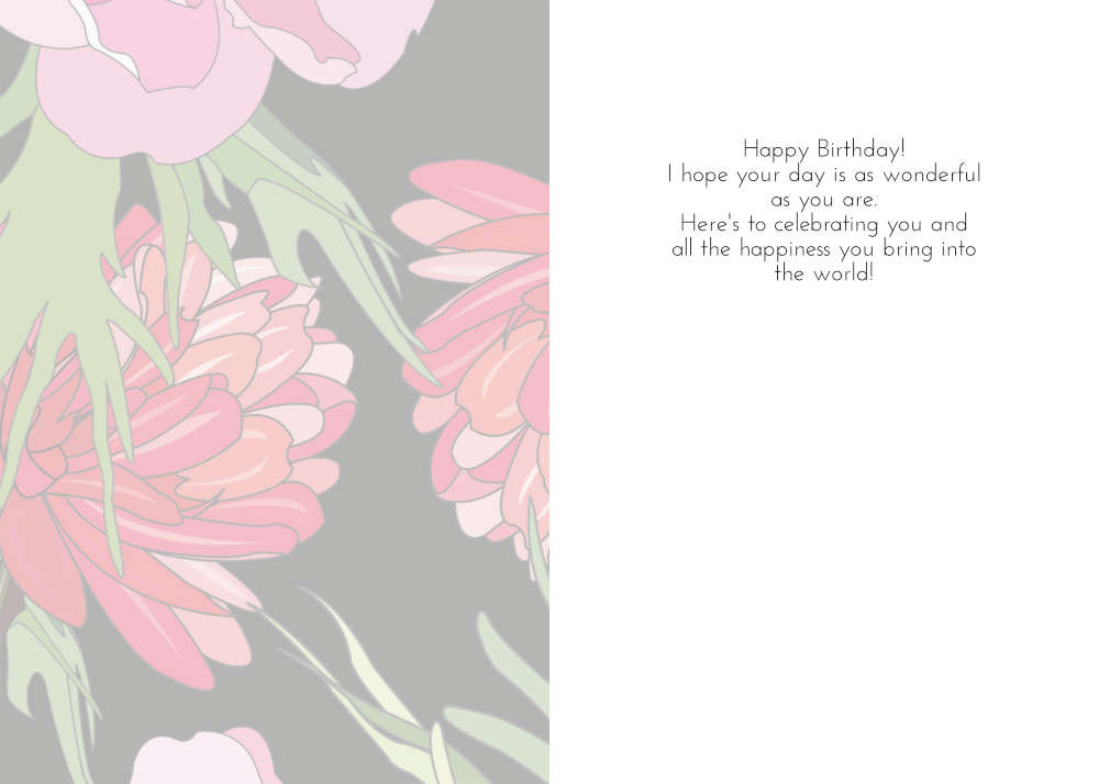 Cartoon Birthday Flowers