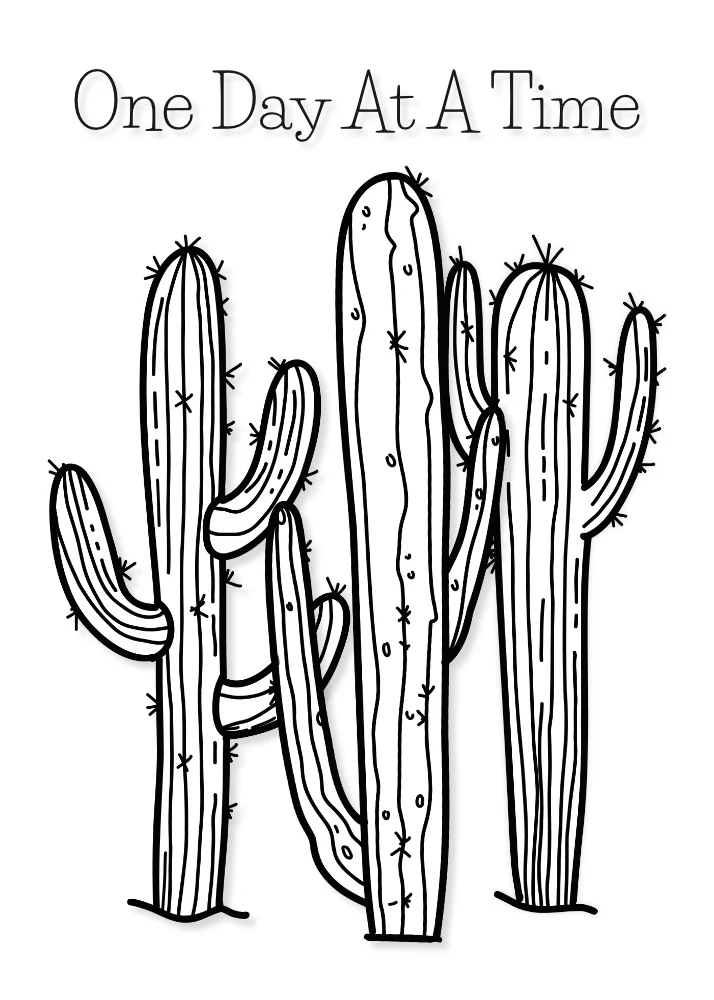 One Day At A Time — Desert Ink Encouragement Card