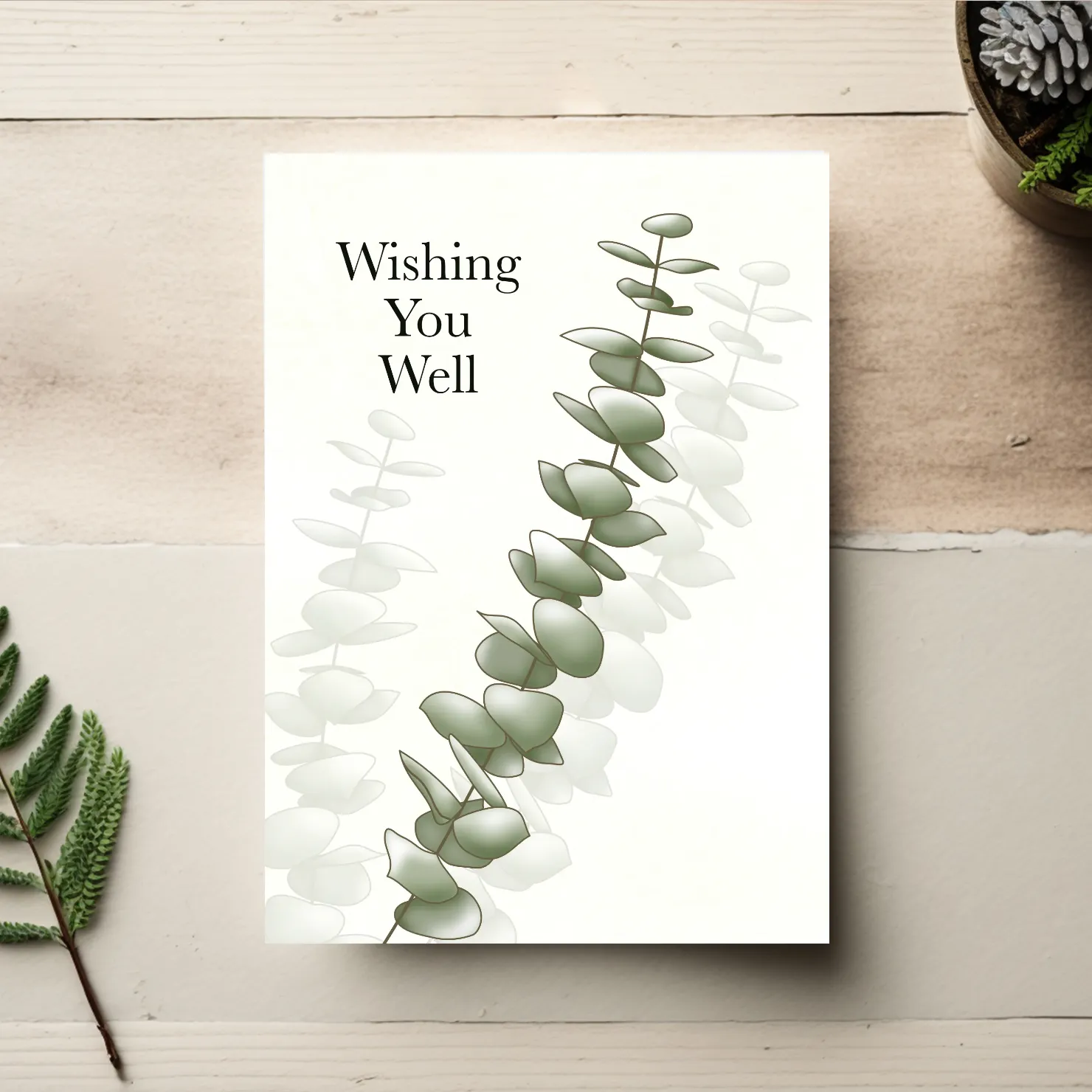Quiet Eucalyptus — Botanical Get Well Card