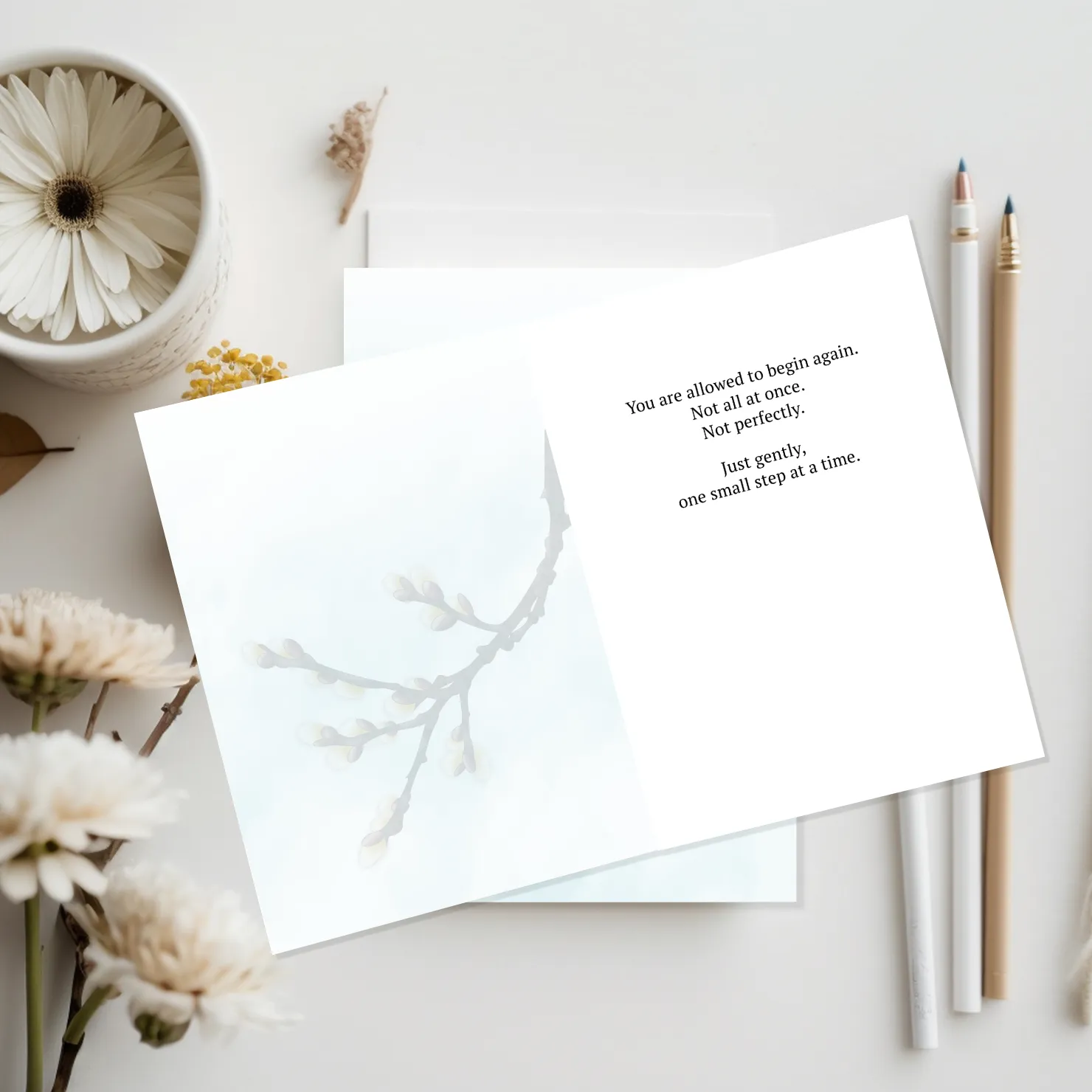 New Beginnings — Botanical Encouragement Card