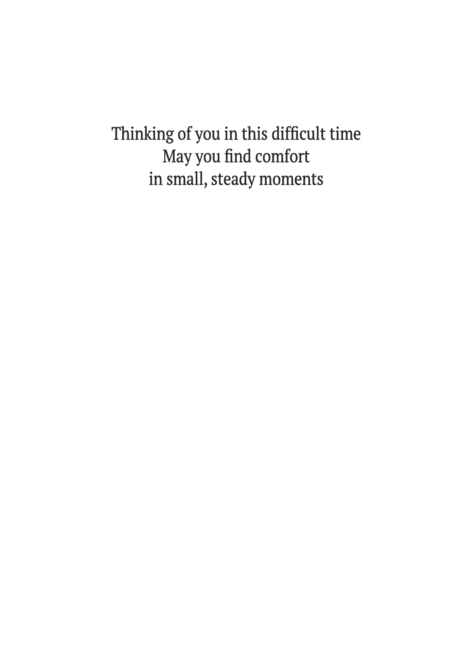 With Sympathy — Olive Branch Botanical Sympathy Card