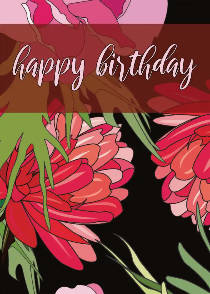 Cartoon Birthday Flowers