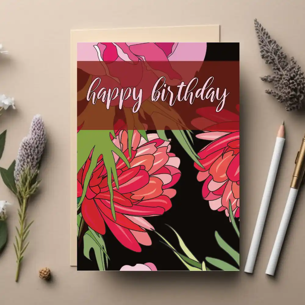 Cartoon Birthday Flowers
