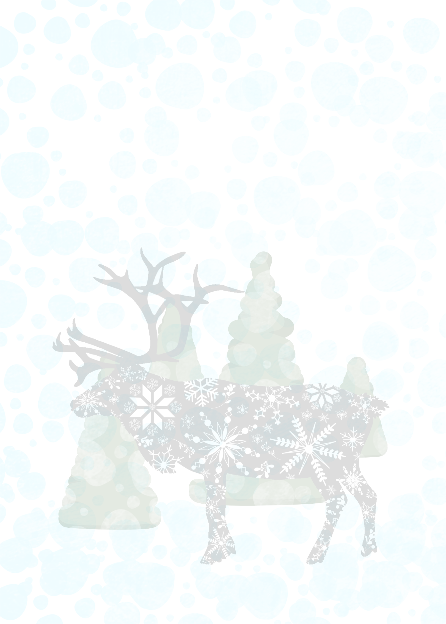 Printable Reindeer Holiday Card