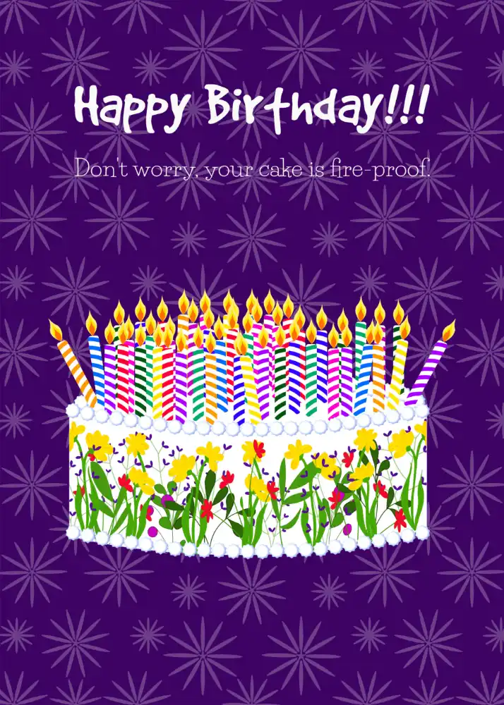 Printable Funny Candles Birthday Card