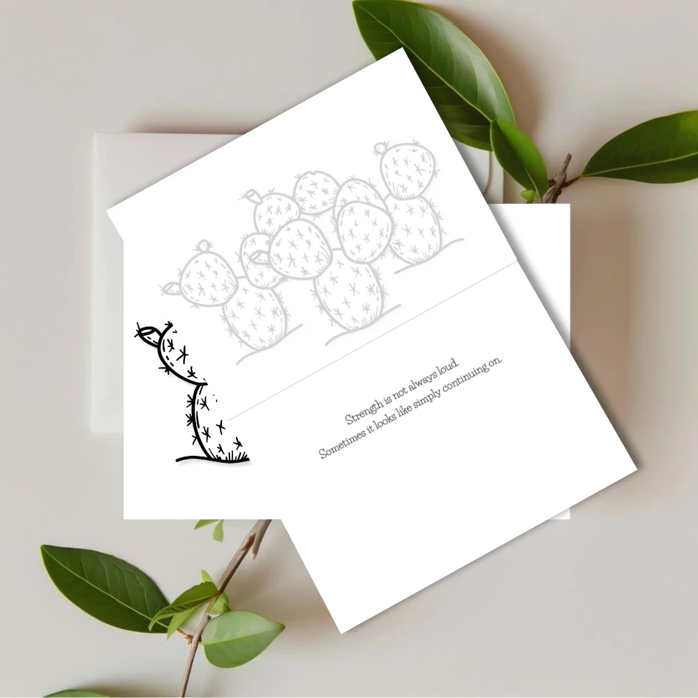 Quiet Strength — Desert Ink Encouragement Card