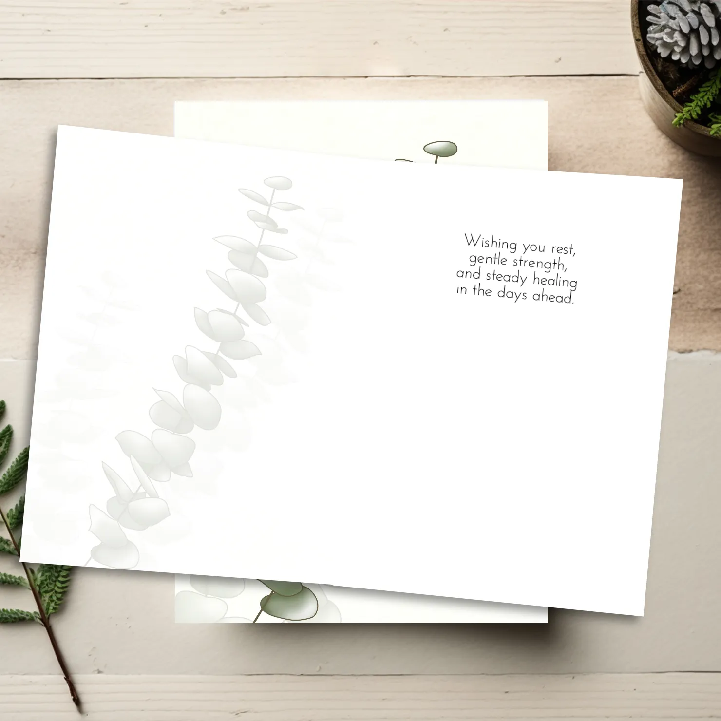 Quiet Eucalyptus — Botanical Get Well Card