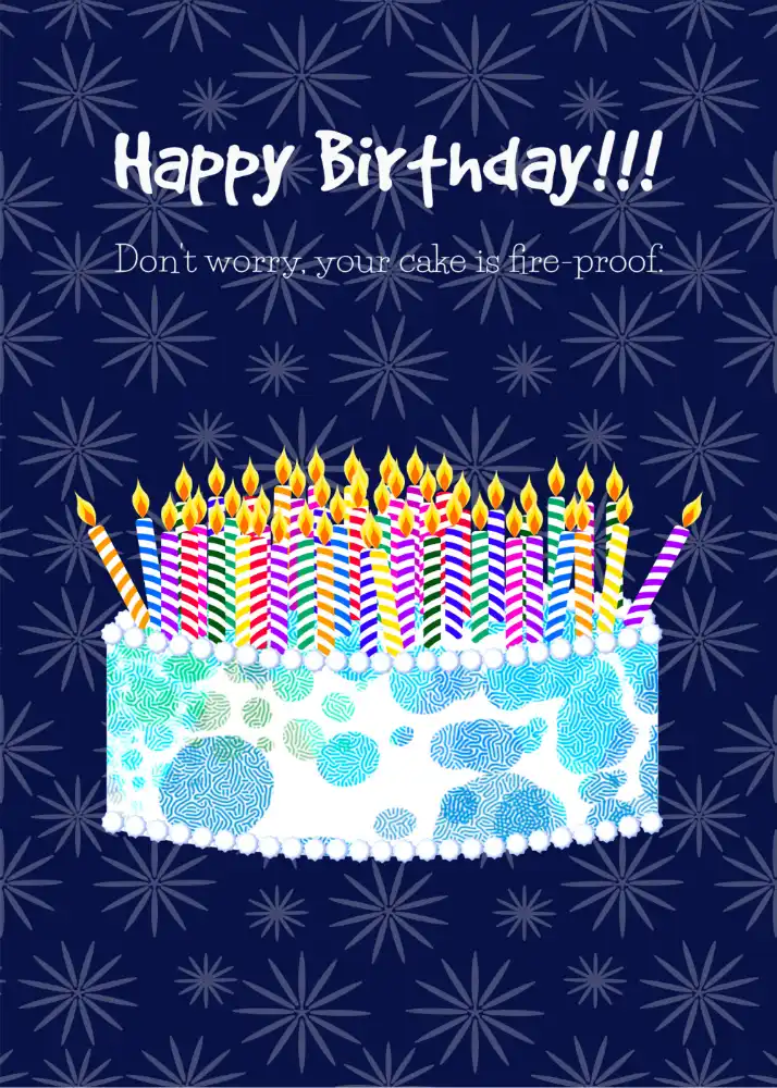 Printable Funny Candles Birthday Card