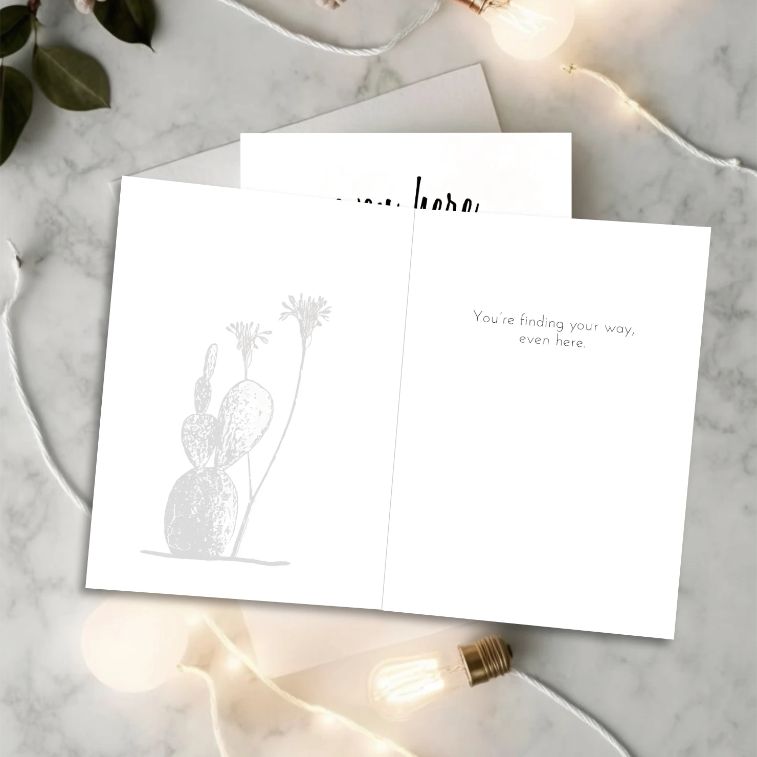 Prickly Pear Study — Botanical Encouragement Card