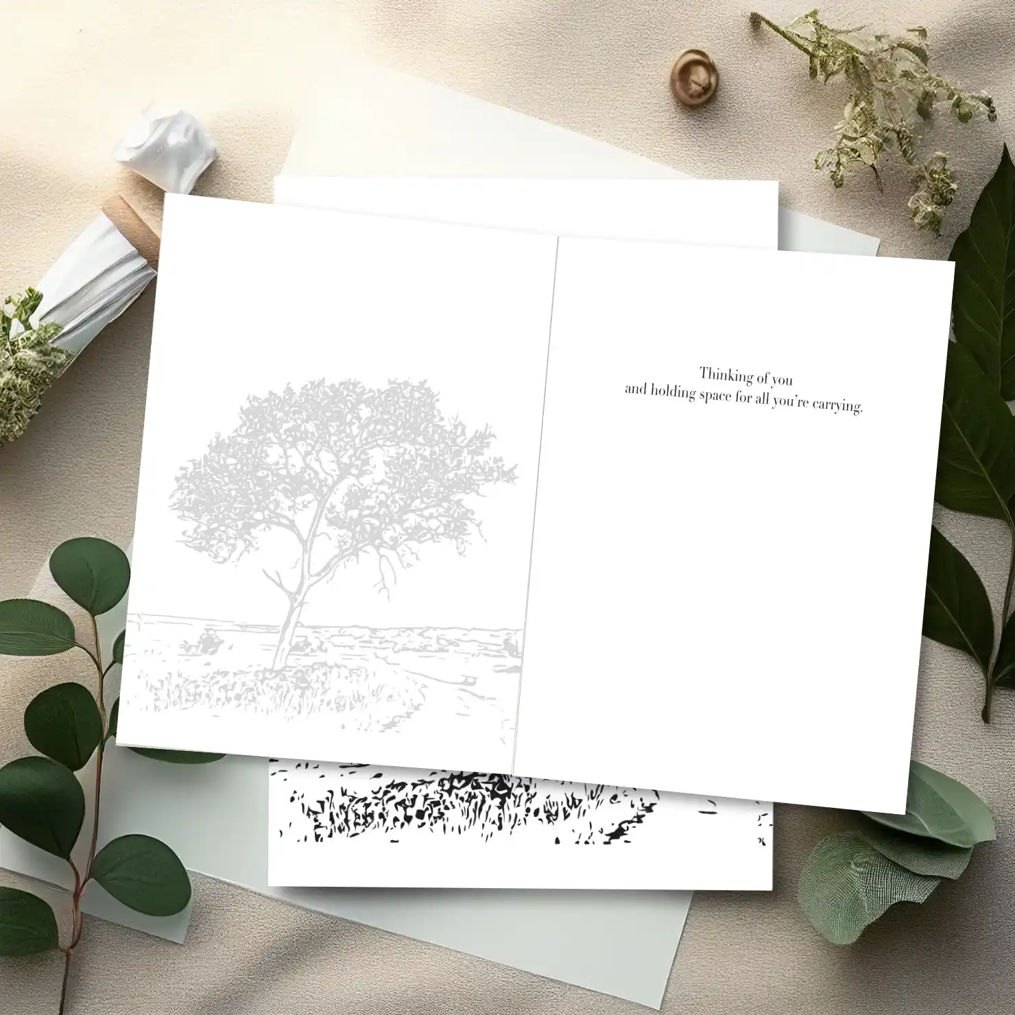 Ink Tree — Minimal Sympathy Card