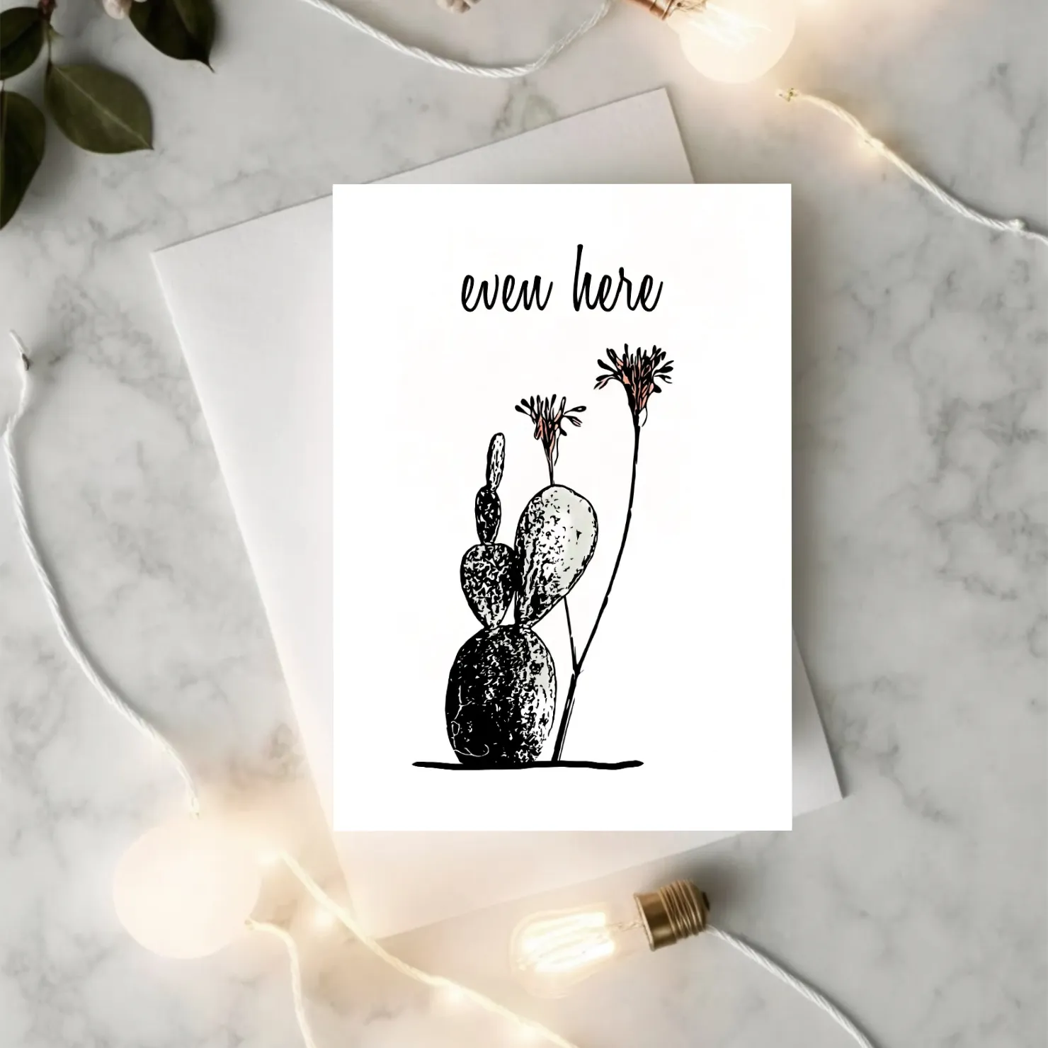Prickly Pear Study — Botanical Encouragement Card