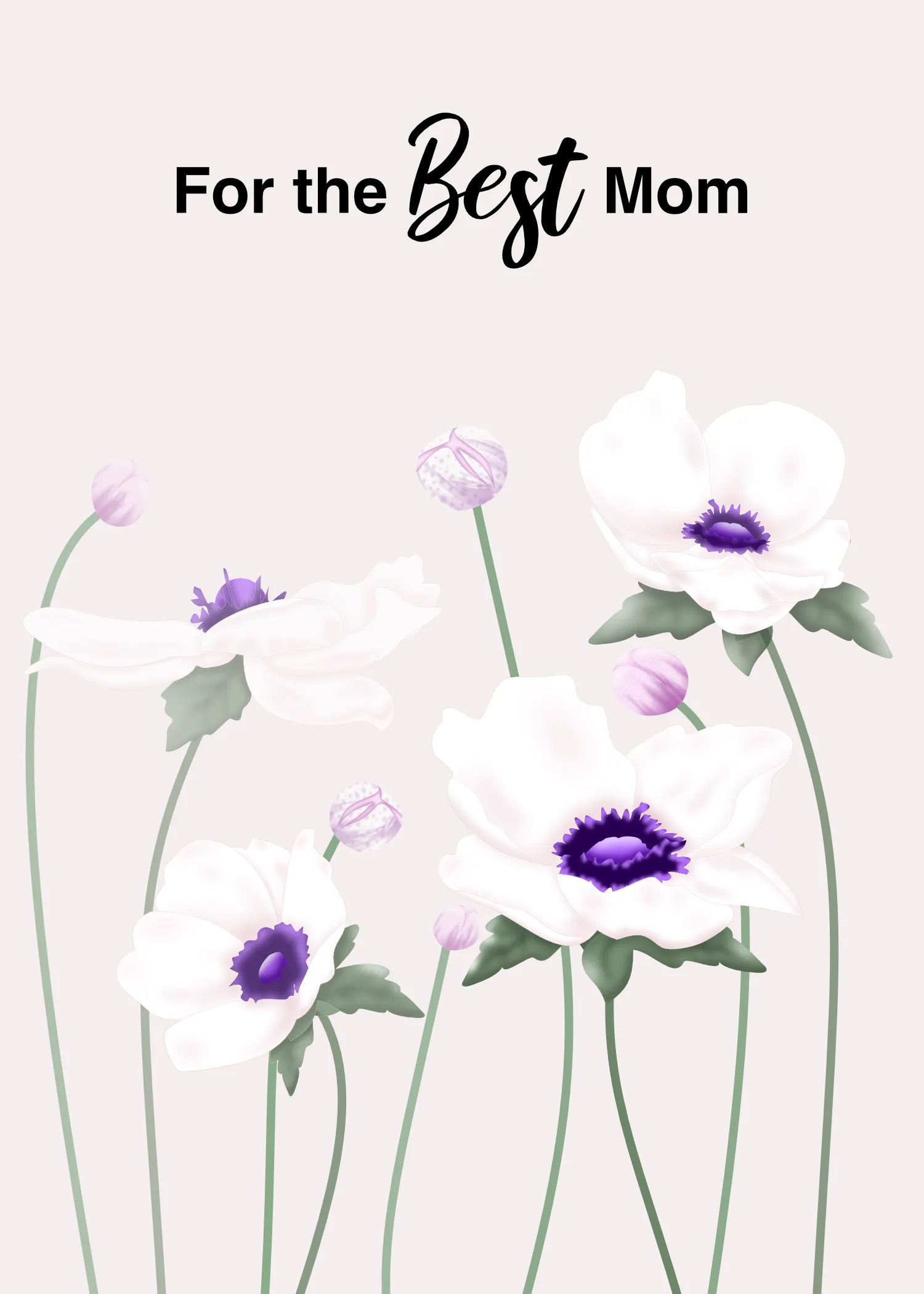 Serene Anemone — Mother’s Day Card