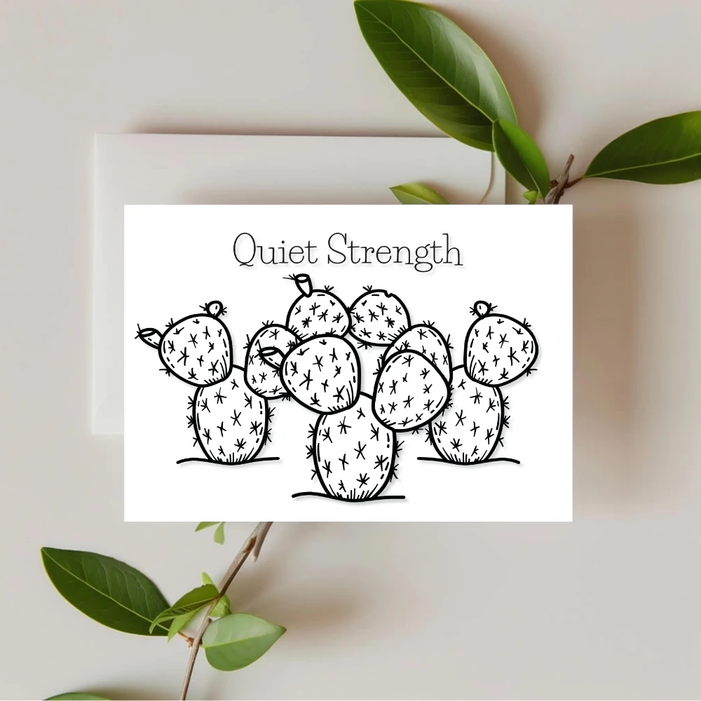 Quiet Strength — Desert Ink Encouragement Card