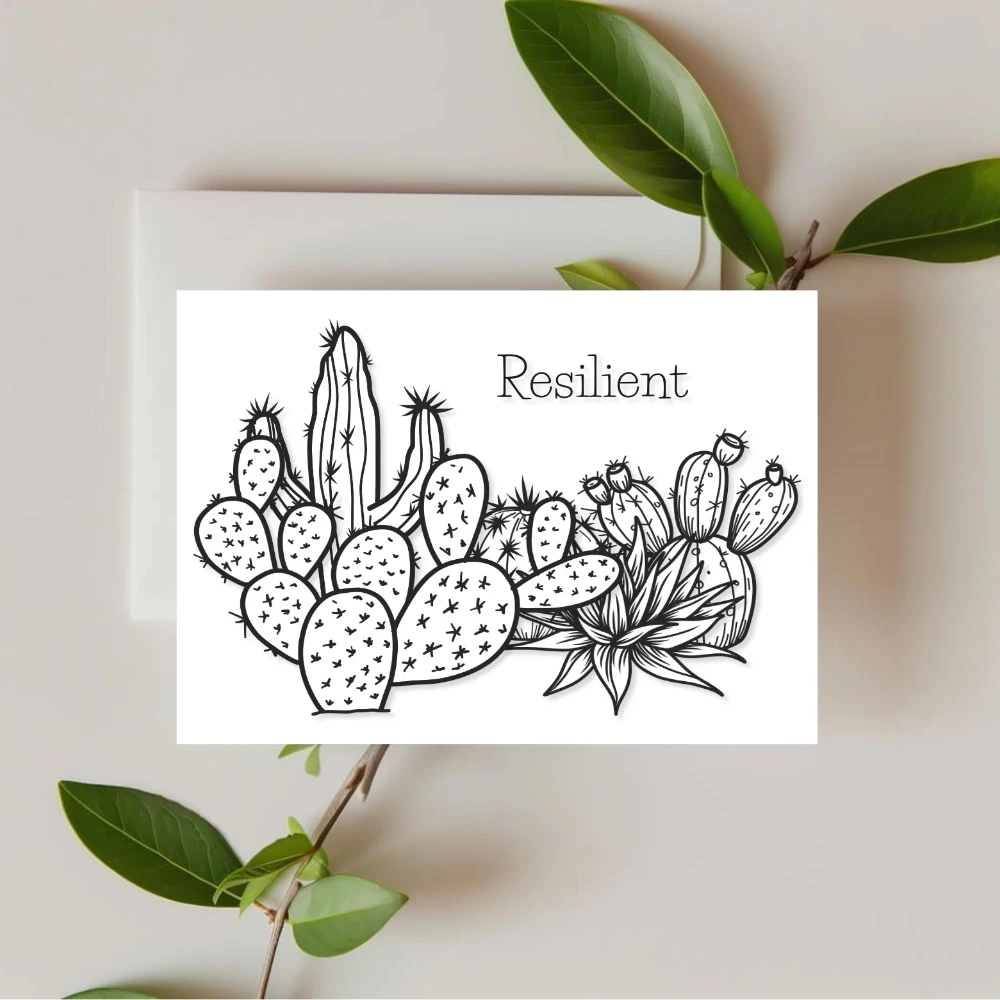 Resilient — Desert Ink Encouragement Card
