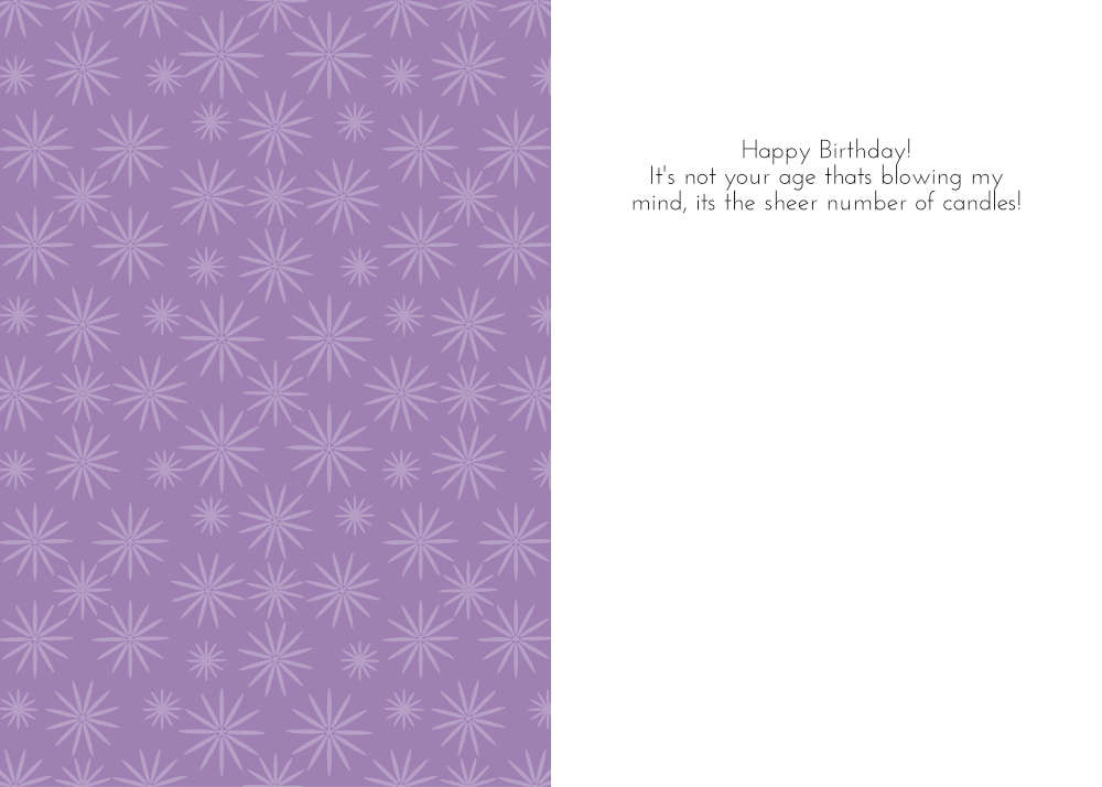 Printable Funny Fire Hazard Cake Card