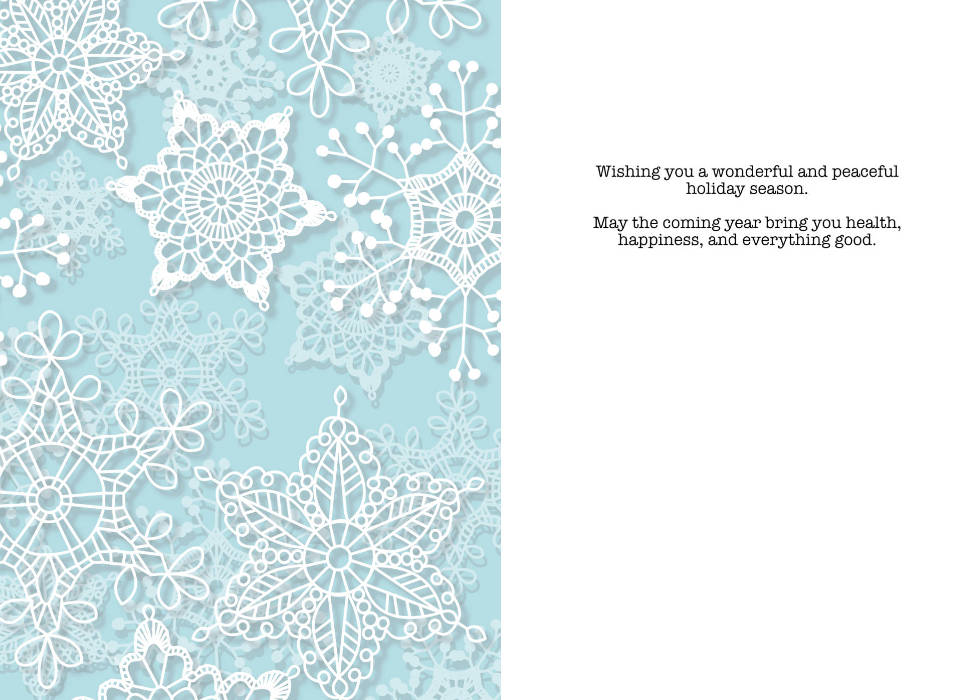 Happy Holidays | Crochet Style Lace Snowflake Art Card