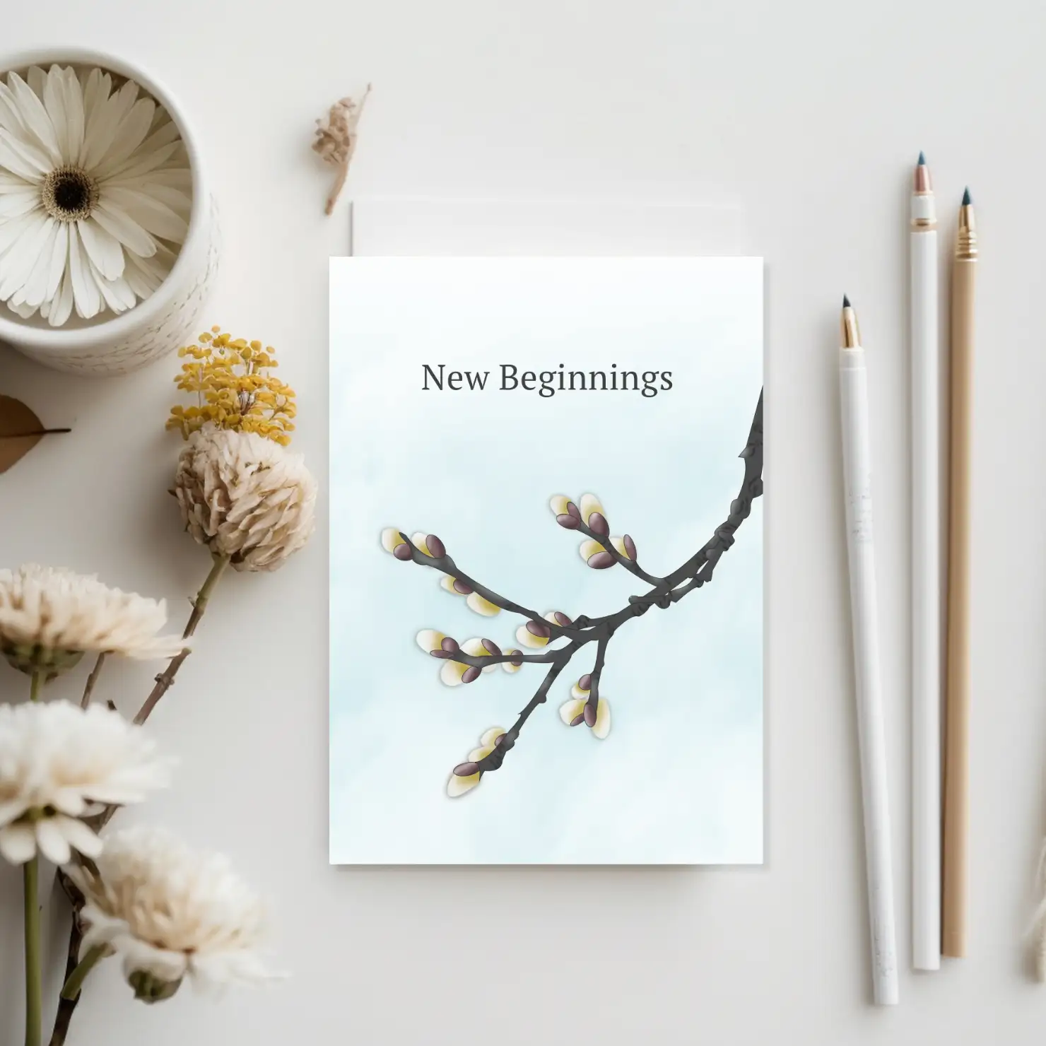 New Beginnings — Botanical Encouragement Card