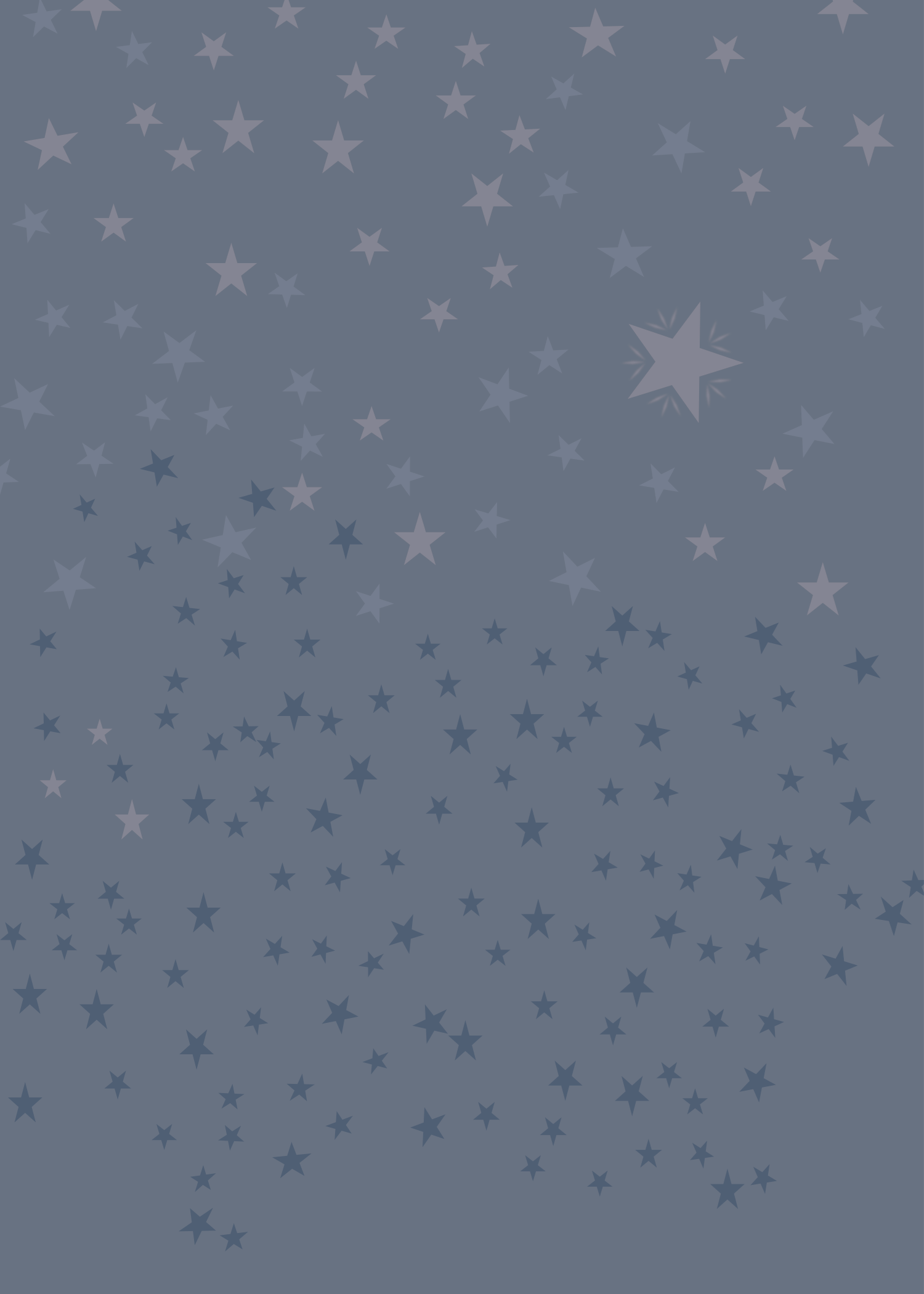 Printable Starry Night Holiday Card